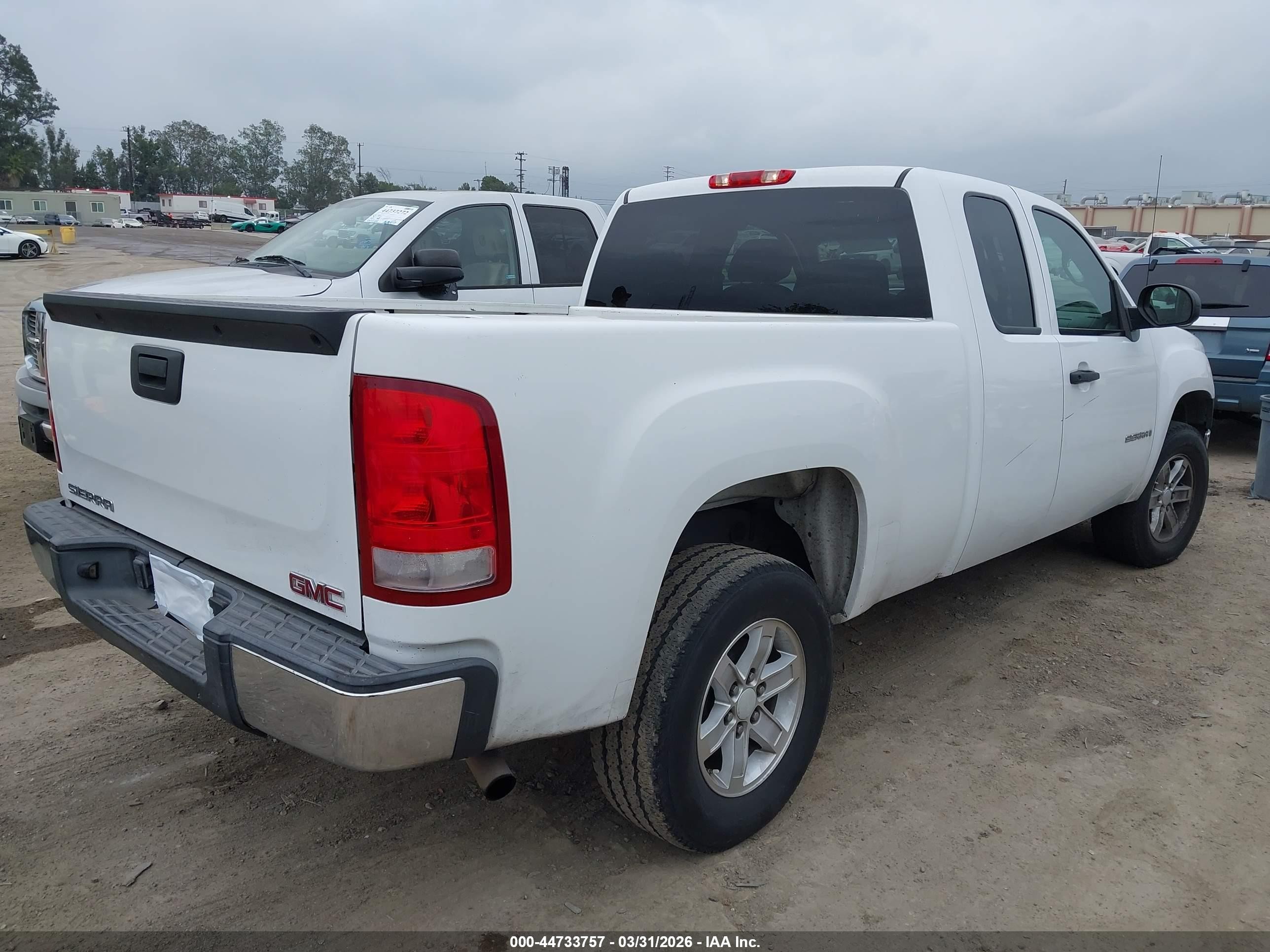 2009 Gmc Sierra 1500 Work Truck White vin: 1GTEC19X09Z134969