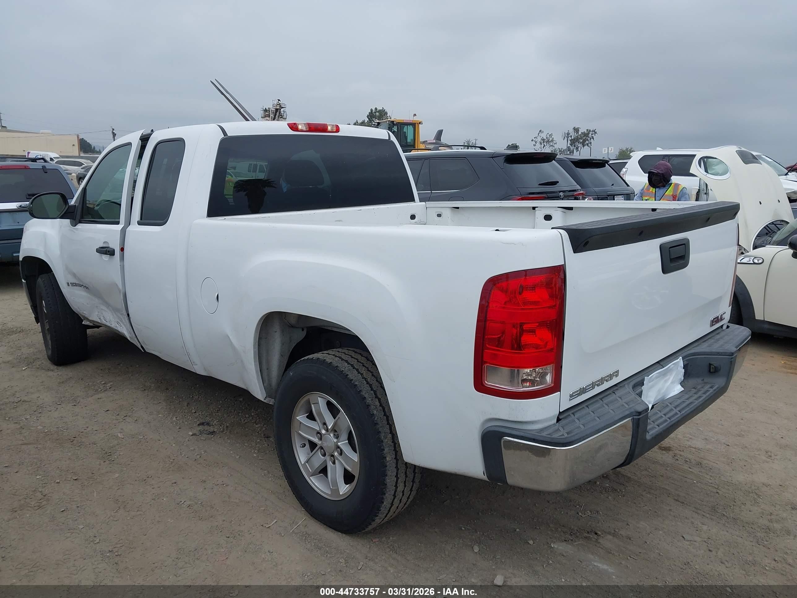 2009 Gmc Sierra 1500 Work Truck White vin: 1GTEC19X09Z134969