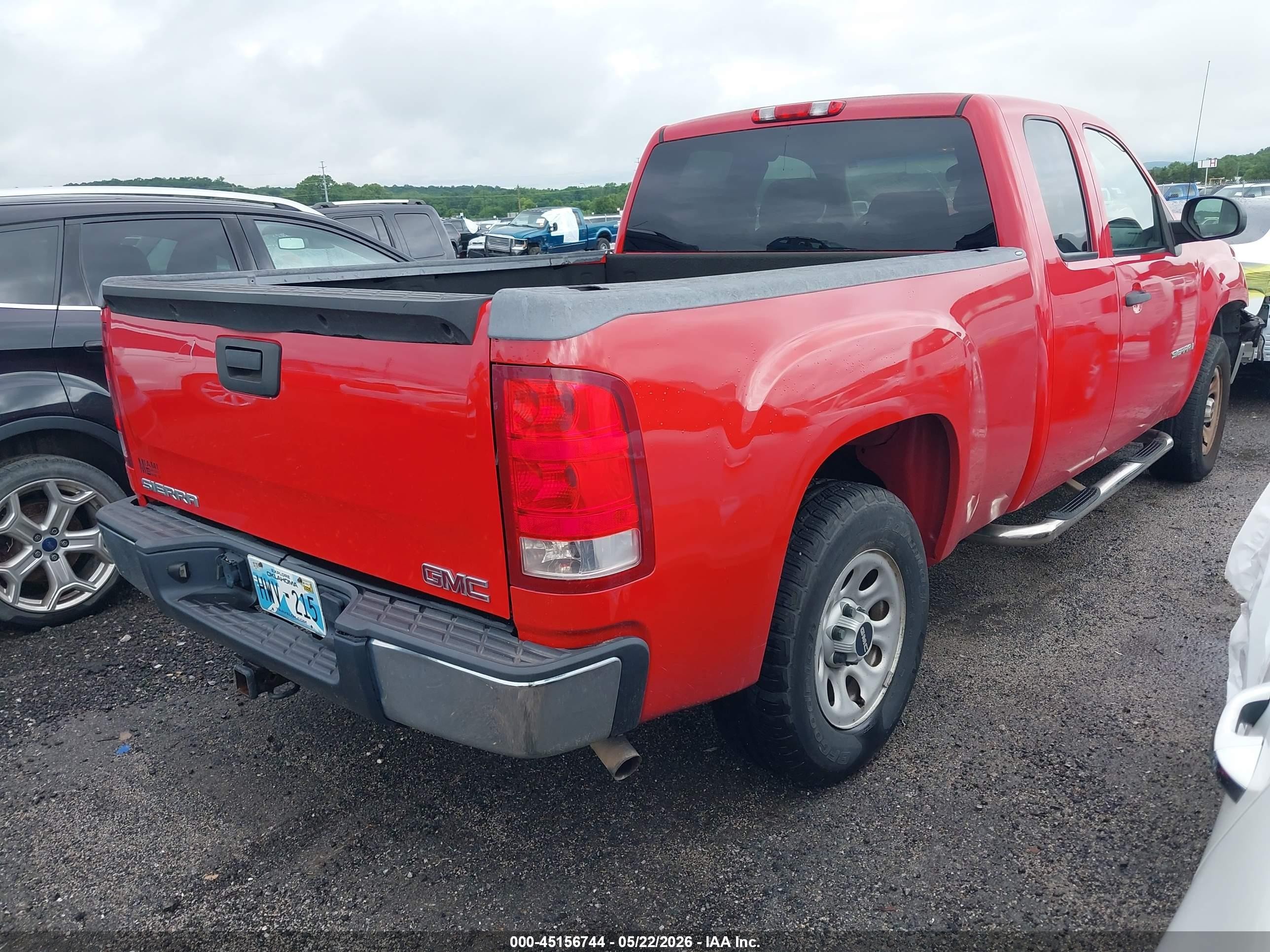 2009 Gmc Sierra 1500 Work Truck Red vin: 1GTEC19X09Z196372