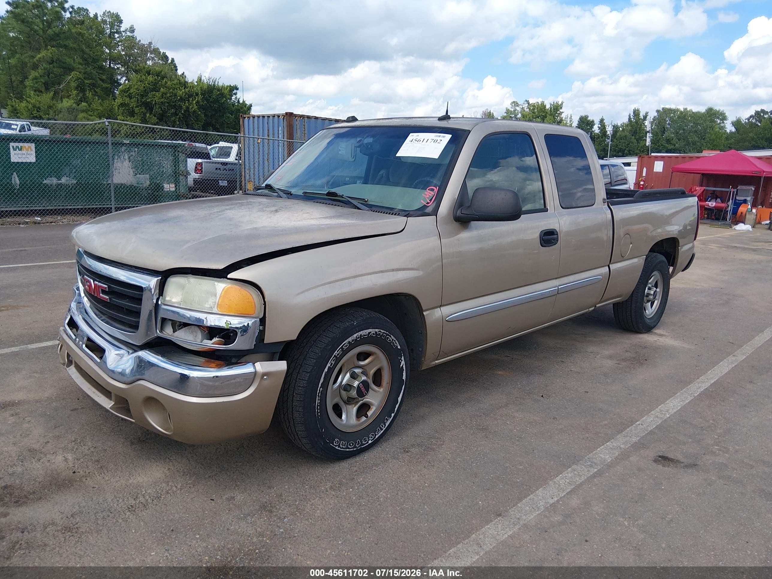 2004 Gmc Sierra 1500 Sle Tan vin: 1GTEC19Z44Z196580