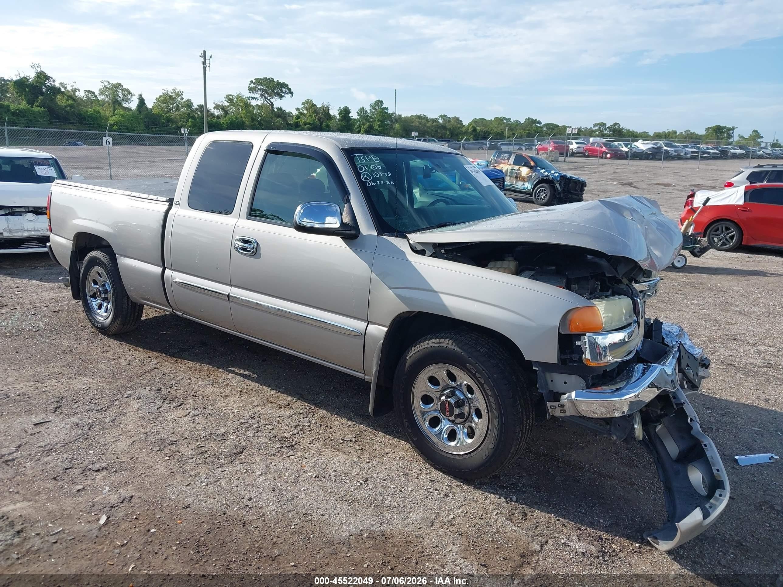 2005 Gmc Sierra 1500 Sle Beige vin: 1GTEC19Z55Z222699