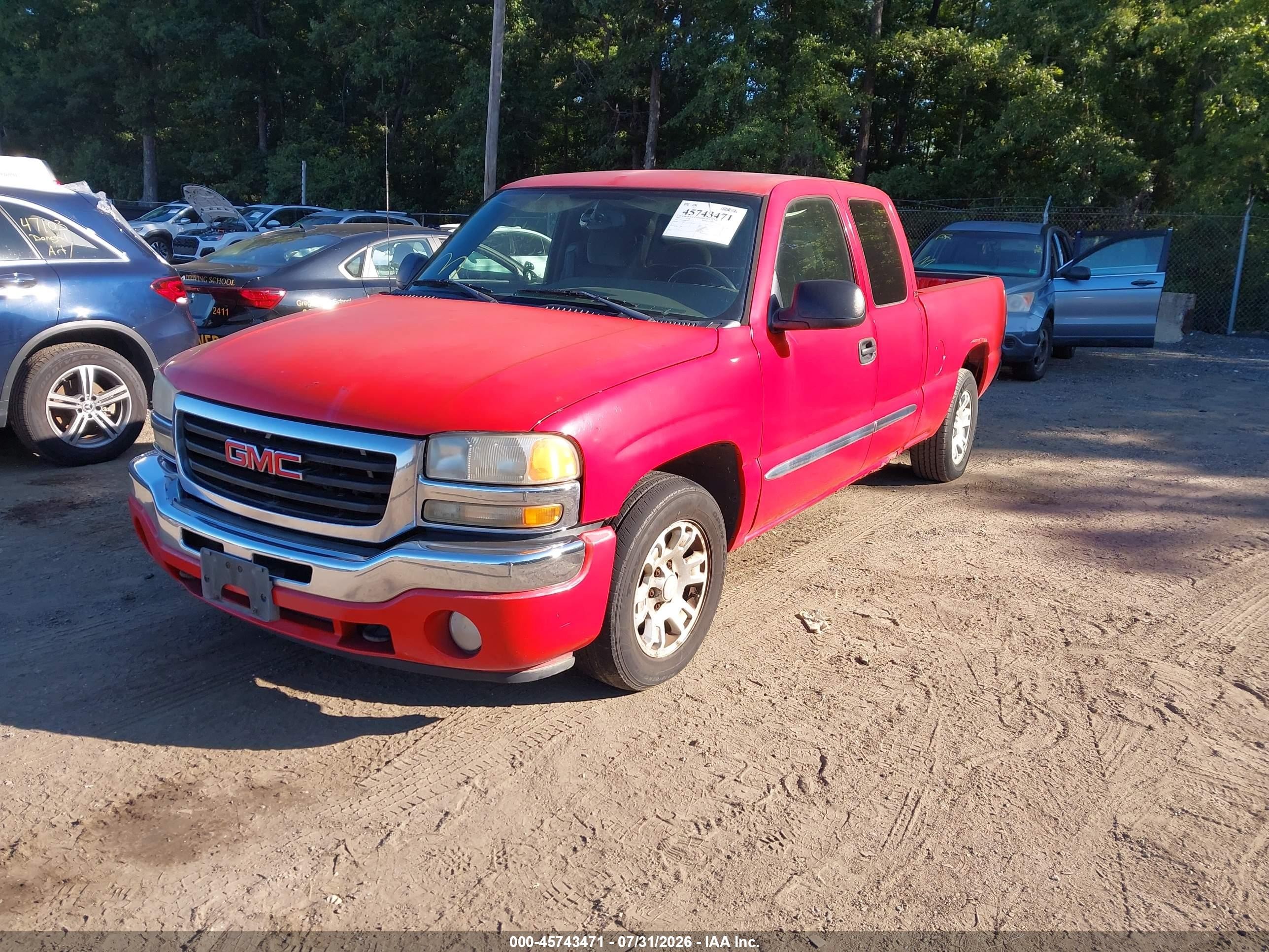 2006 Gmc Sierra 1500 Sle1 Red vin: 1GTEC19Z86Z301835