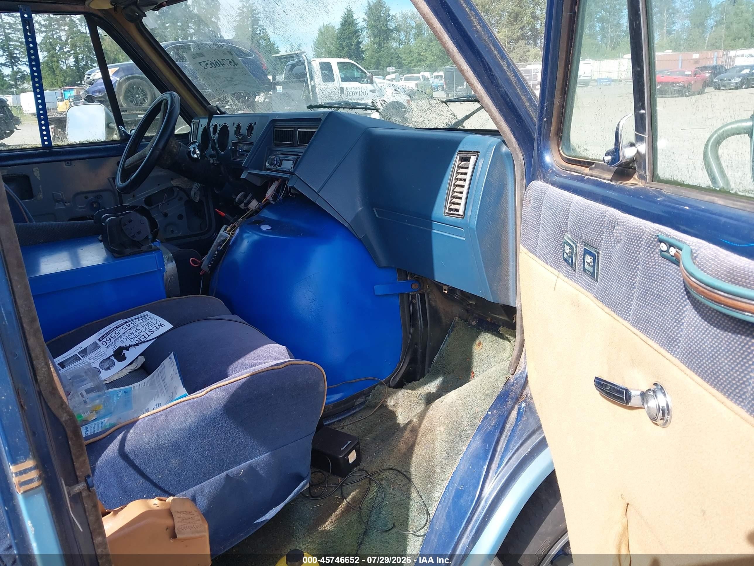 1985 Gmc Vandura G2500 Blue vin: 1GTEG25H6F7503057