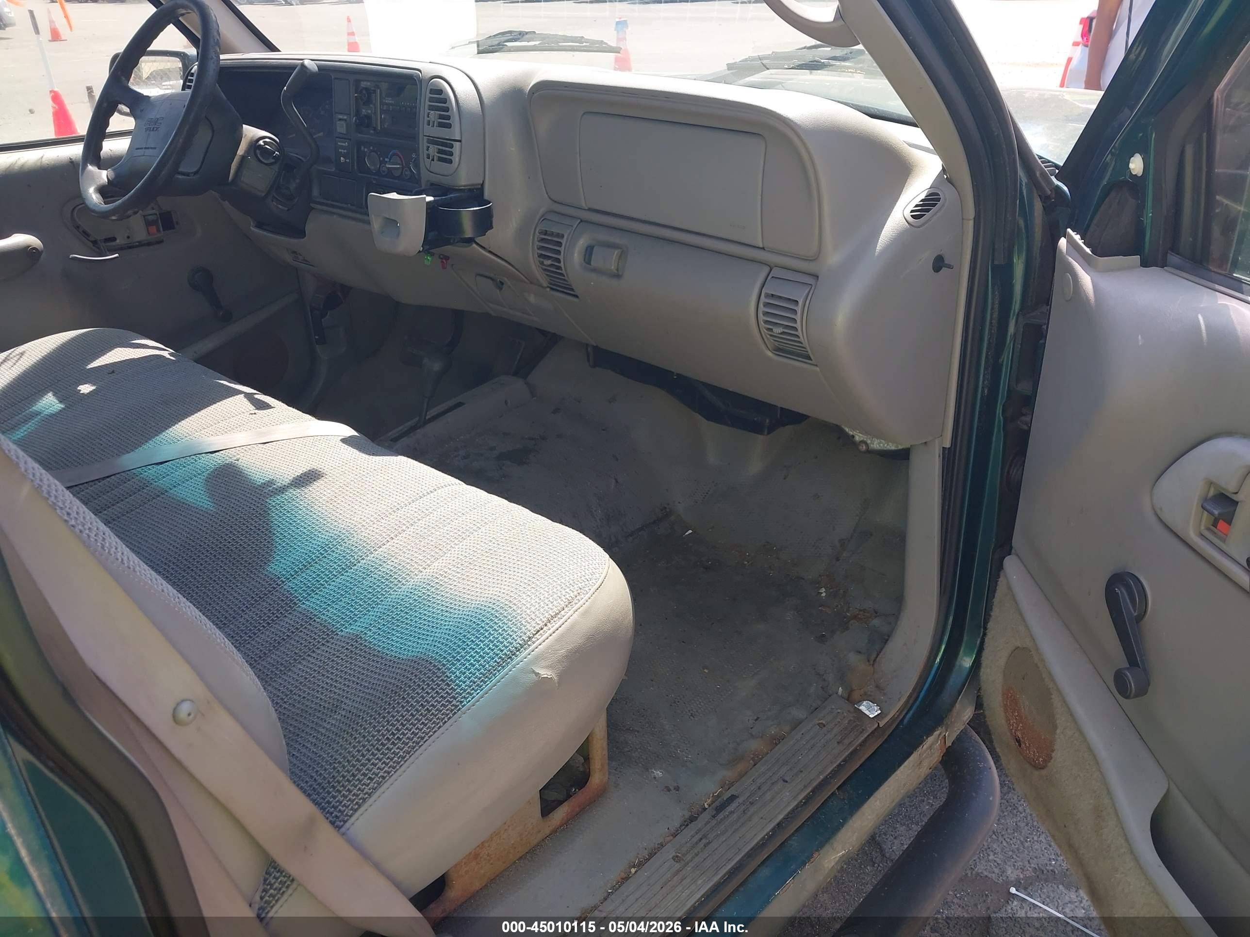 1997 Gmc Sierra 1500 Sl Wideside Green vin: 1GTEK14M2VZ550693