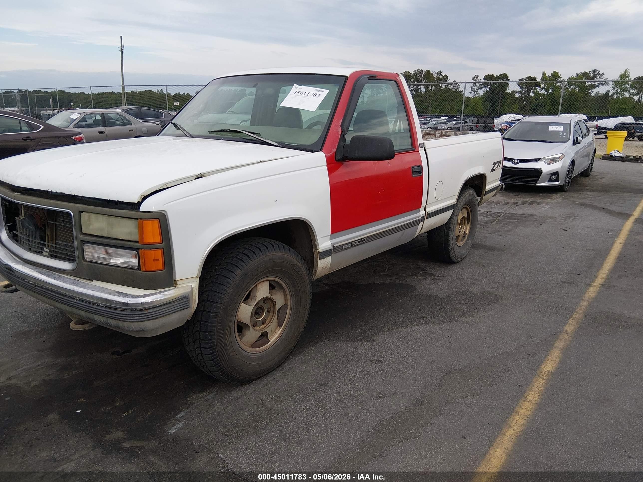 1997 Gmc Sierra 1500 Sl Wideside Белый vin: 1GTEK14R2VZ526678