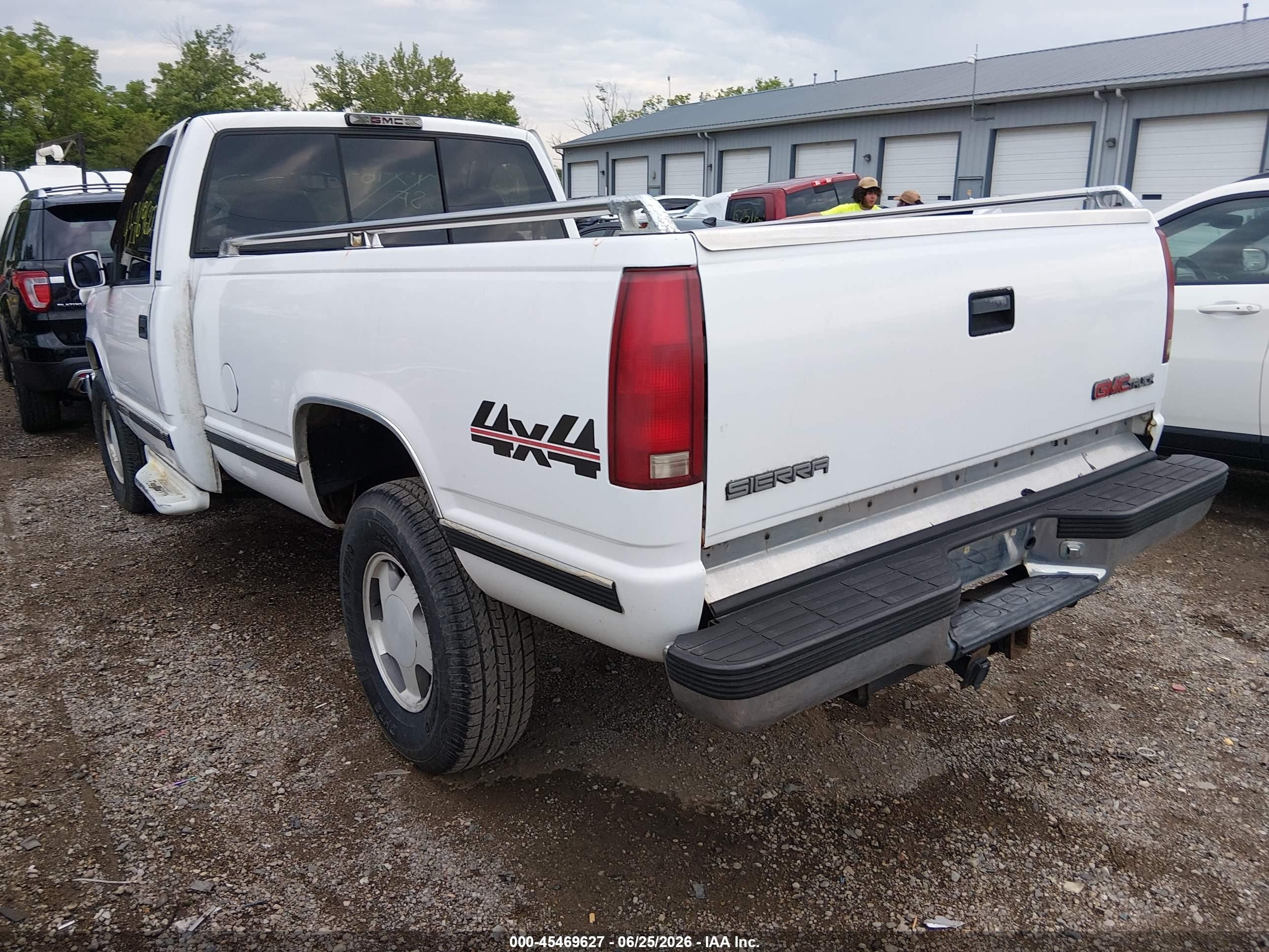 1997 Gmc Sierra 1500 Sl Wideside Белый vin: 1GTEK14R4VZ514712