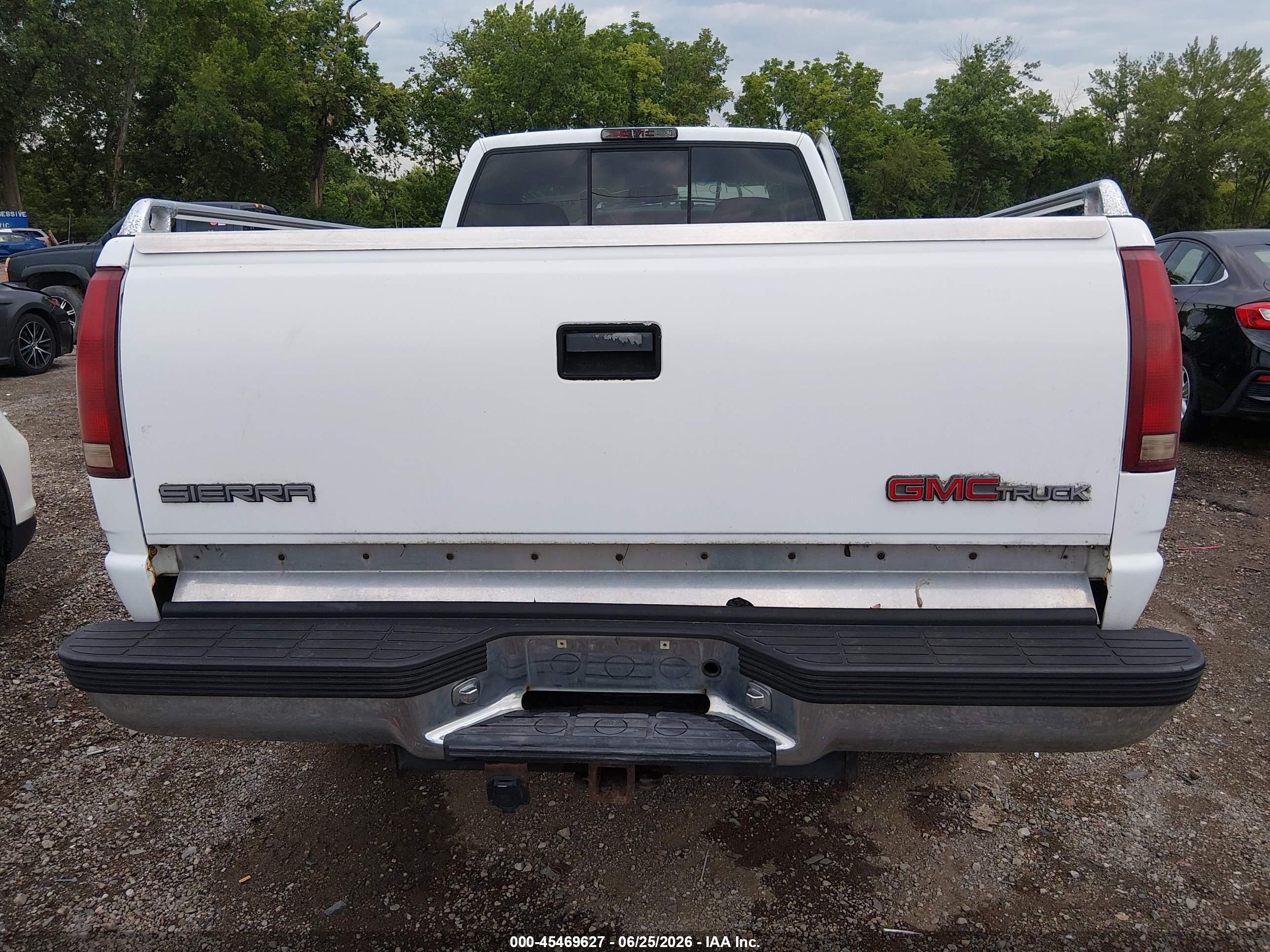1997 Gmc Sierra 1500 Sl Wideside Белый vin: 1GTEK14R4VZ514712