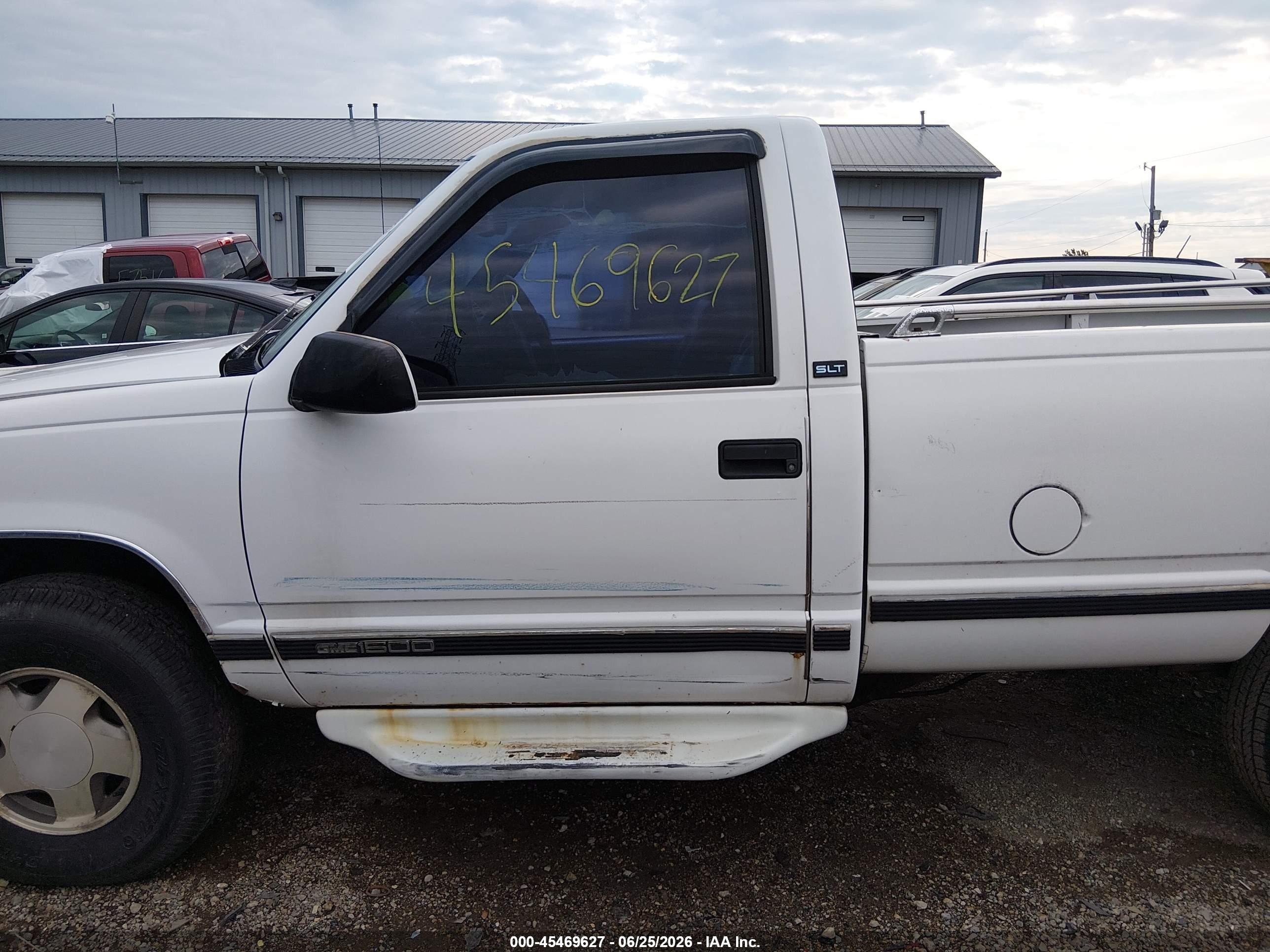1997 Gmc Sierra 1500 Sl Wideside Белый vin: 1GTEK14R4VZ514712