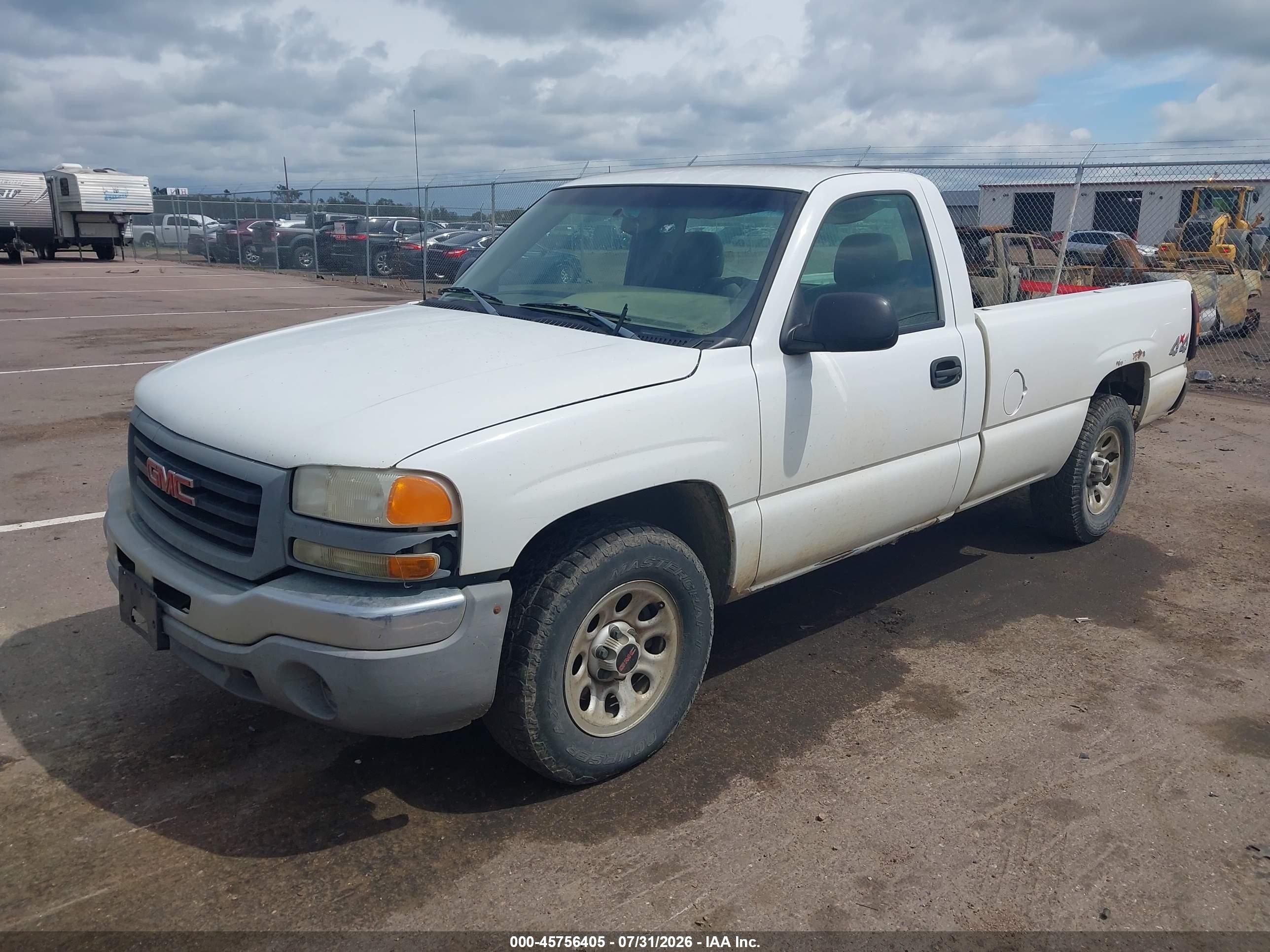 2005 Gmc Sierra 1500 Work Truck Белый vin: 1GTEK14T25Z284292