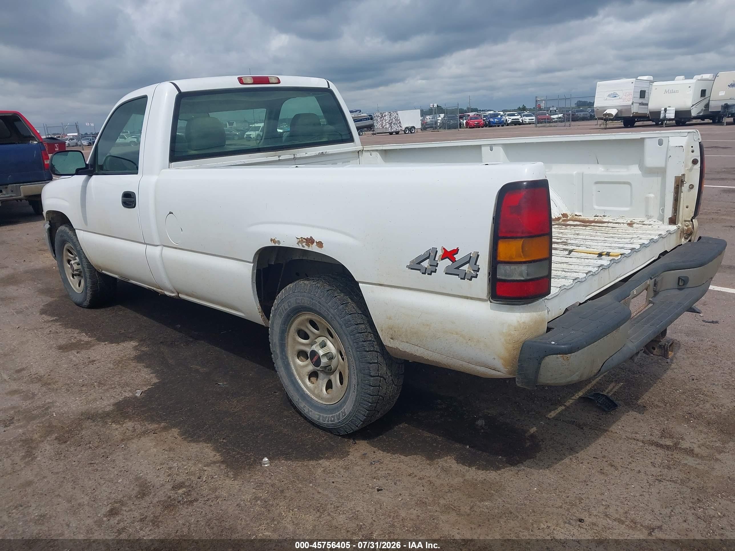 2005 Gmc Sierra 1500 Work Truck Белый vin: 1GTEK14T25Z284292