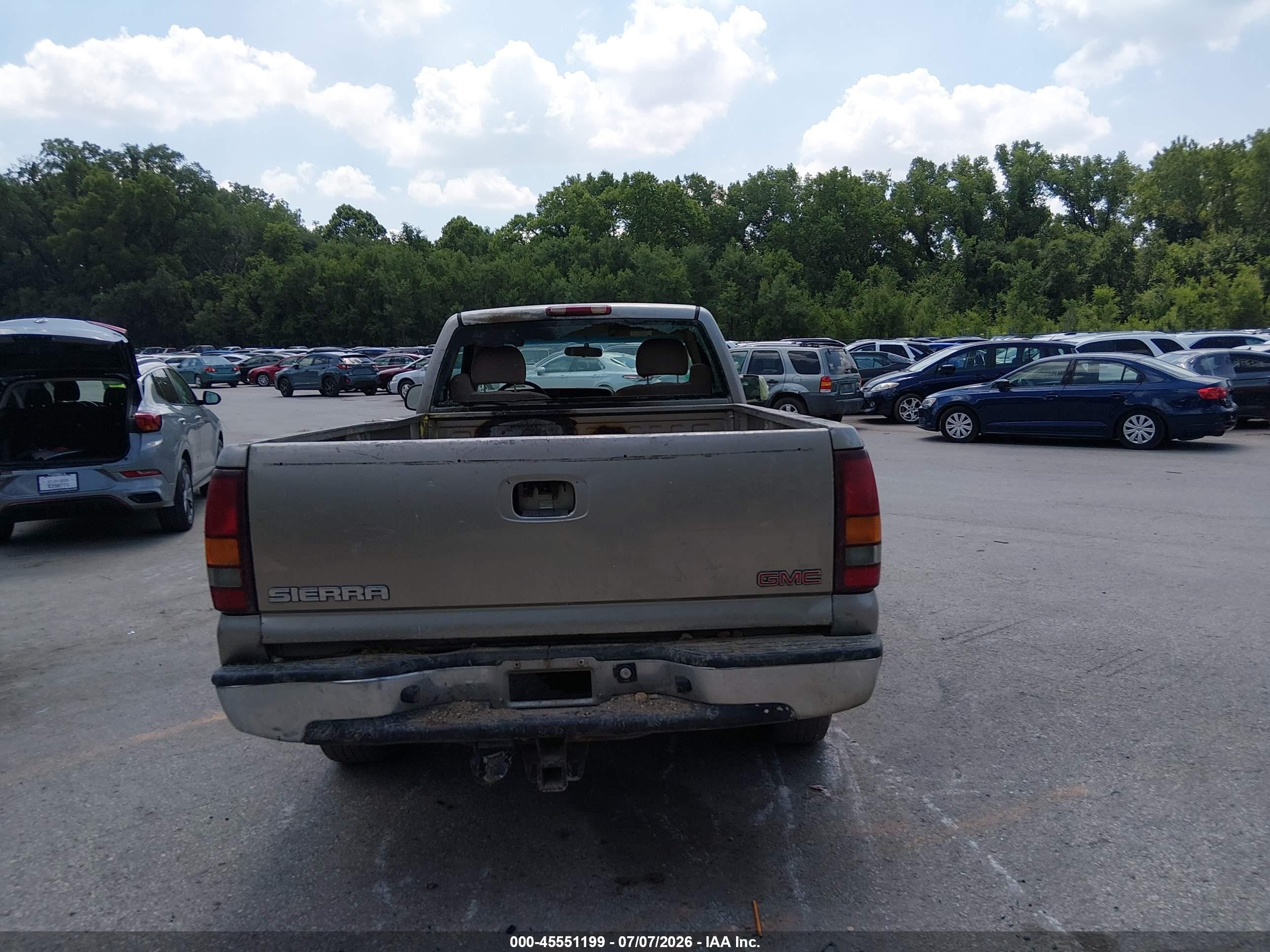 2002 Gmc Sierra 1500 Standard Tan vin: 1GTEK14T82Z240700