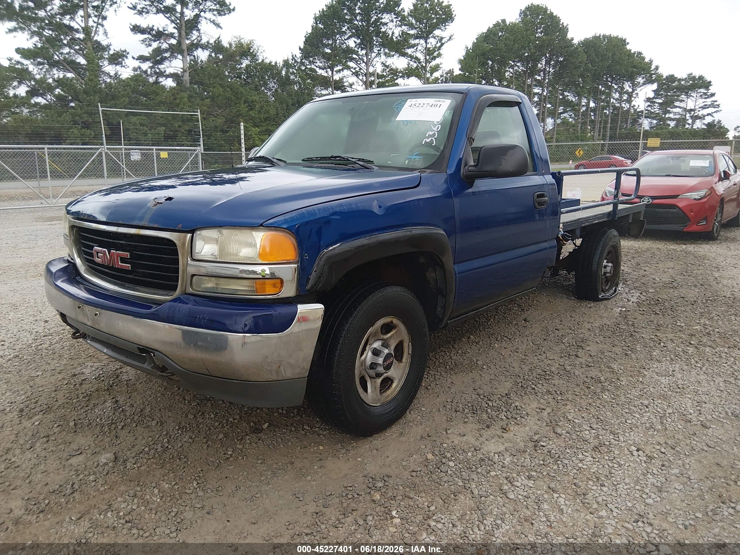 2004 Gmc Sierra 1500 Work Truck Blue vin: 1GTEK14T84Z336071