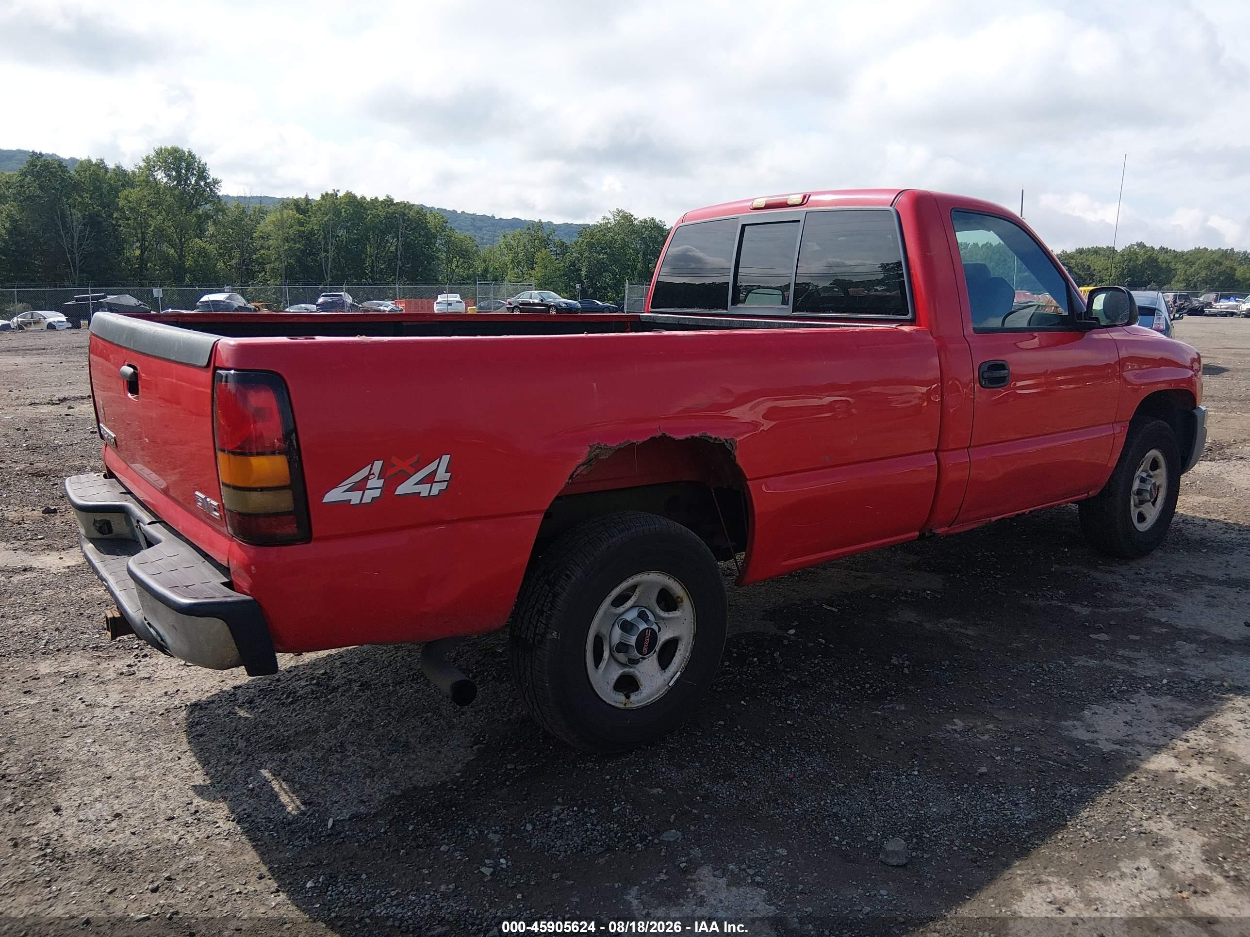 2004 Gmc Sierra 1500 Work Truck Red vin: 1GTEK14T94E326933
