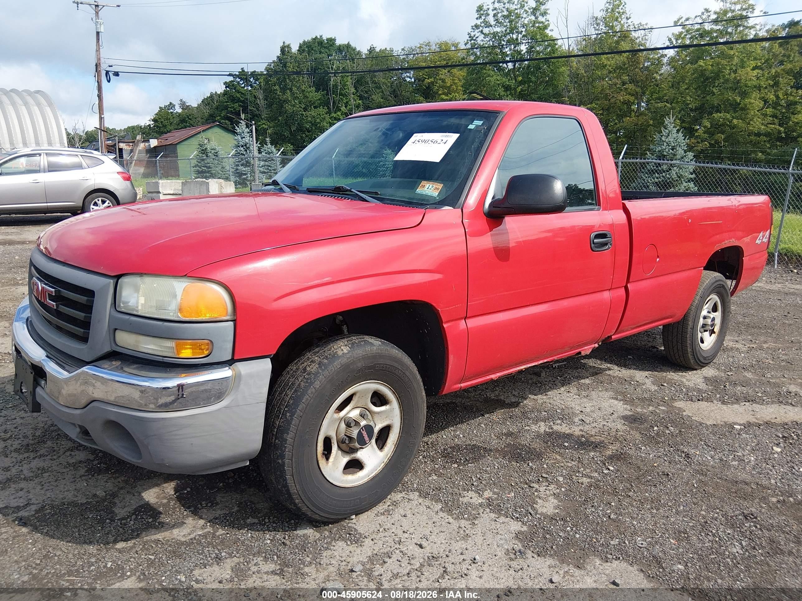 2004 Gmc Sierra 1500 Work Truck Red vin: 1GTEK14T94E326933