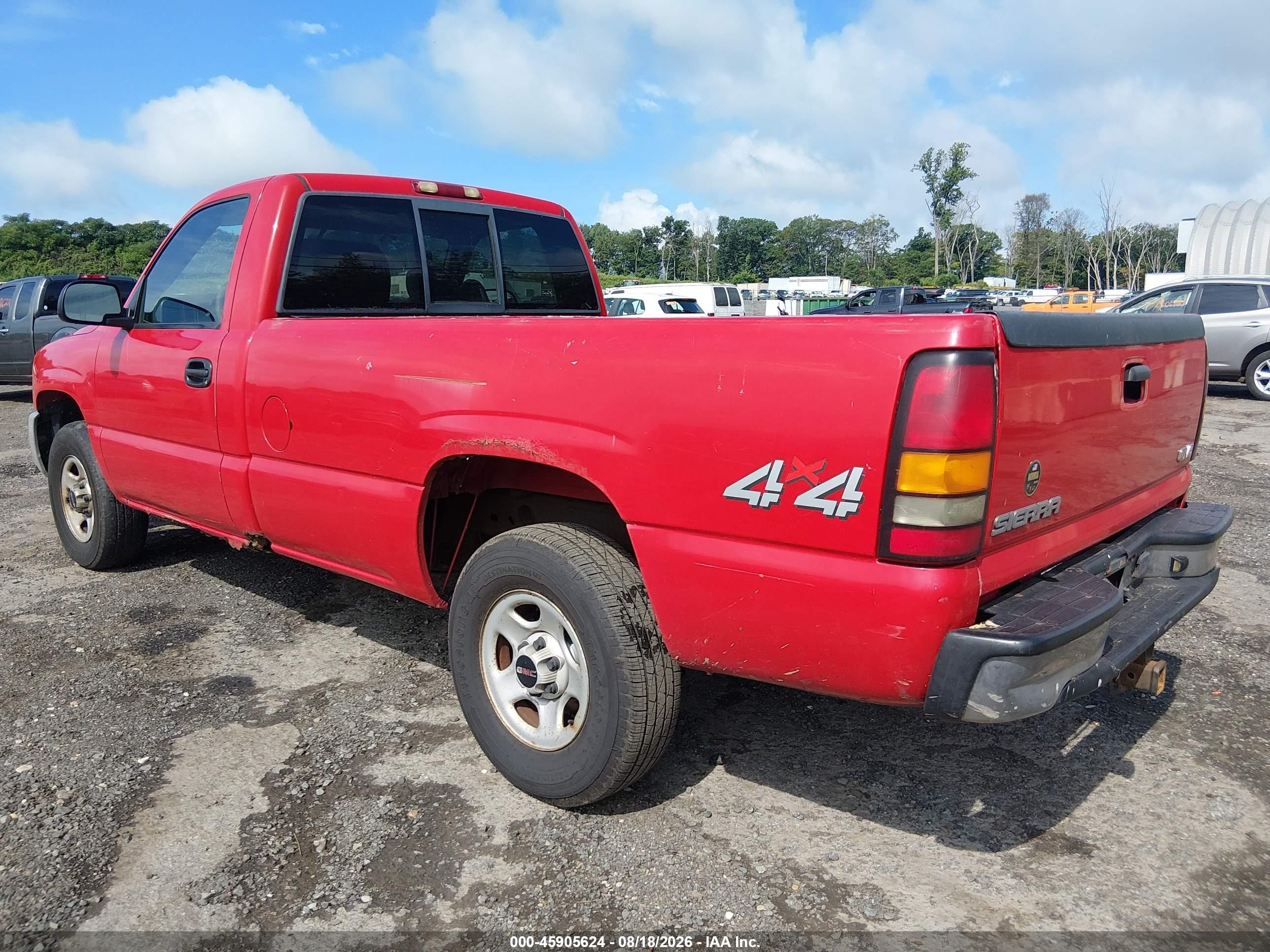 2004 Gmc Sierra 1500 Work Truck Red vin: 1GTEK14T94E326933