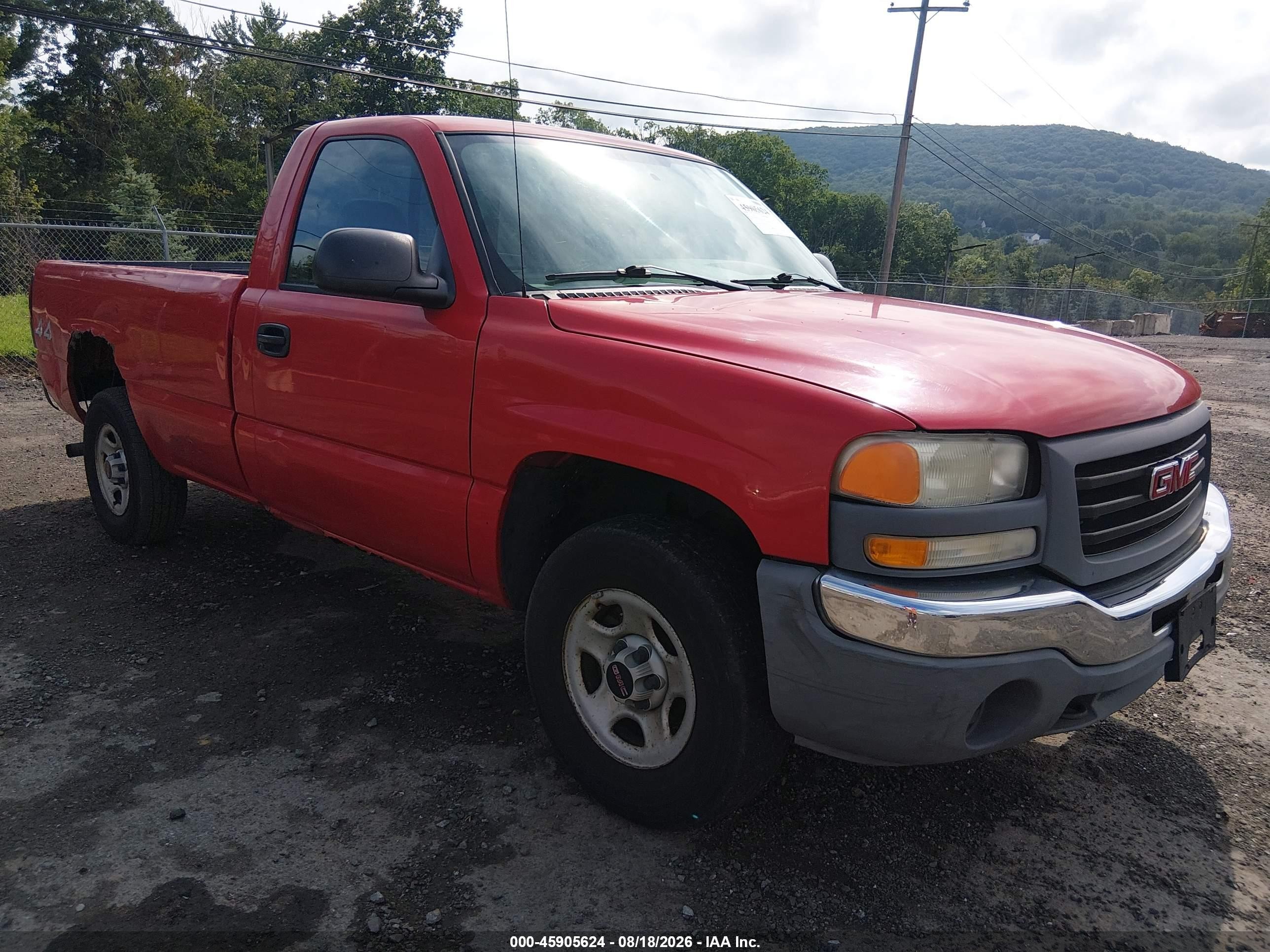 2004 Gmc Sierra 1500 Work Truck Red vin: 1GTEK14T94E326933