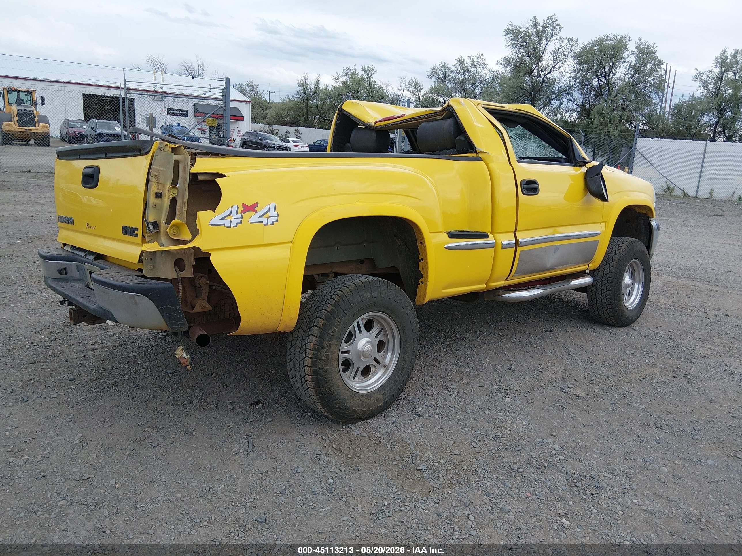 2002 Gmc Sierra 1500 Sle Yellow vin: 1GTEK14TX2Z198806