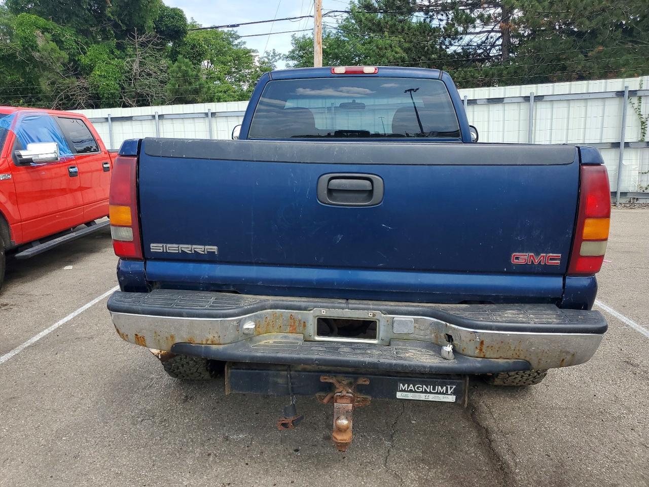 2000 Gmc New Sierra K1500 Blue vin: 1GTEK14V7YZ335114