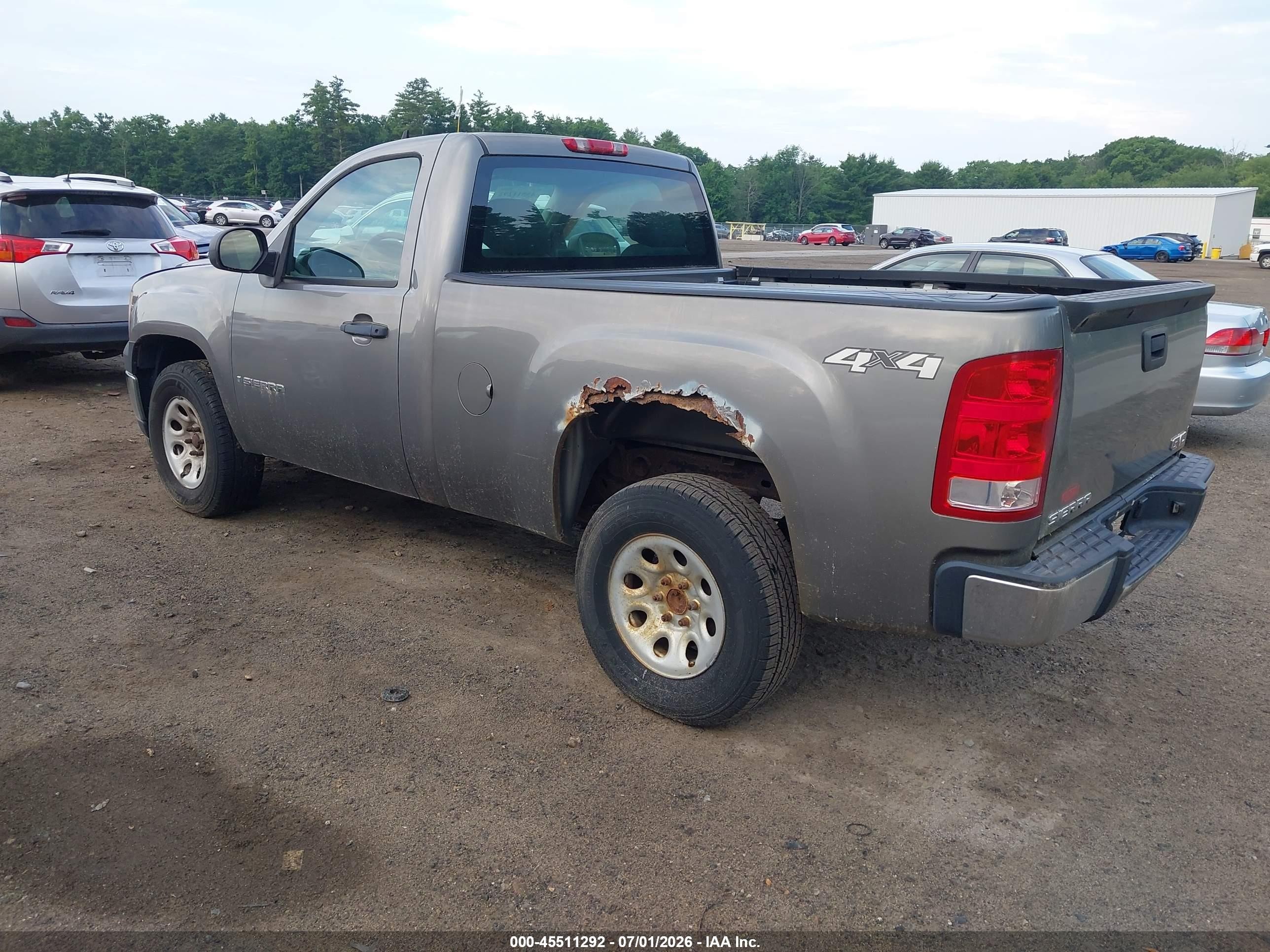2008 Gmc Sierra 1500 Work Truck Gray vin: 1GTEK14X78Z168965