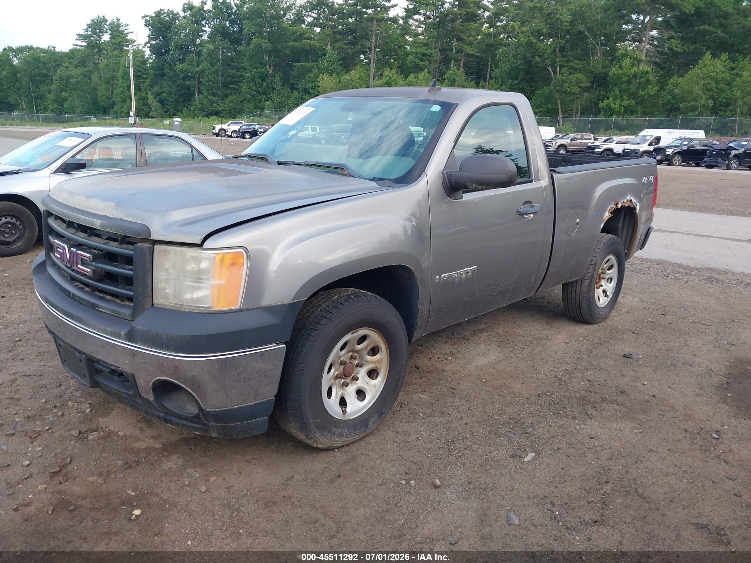 2008 Gmc Sierra 1500 Work Truck Gray vin: 1GTEK14X78Z168965