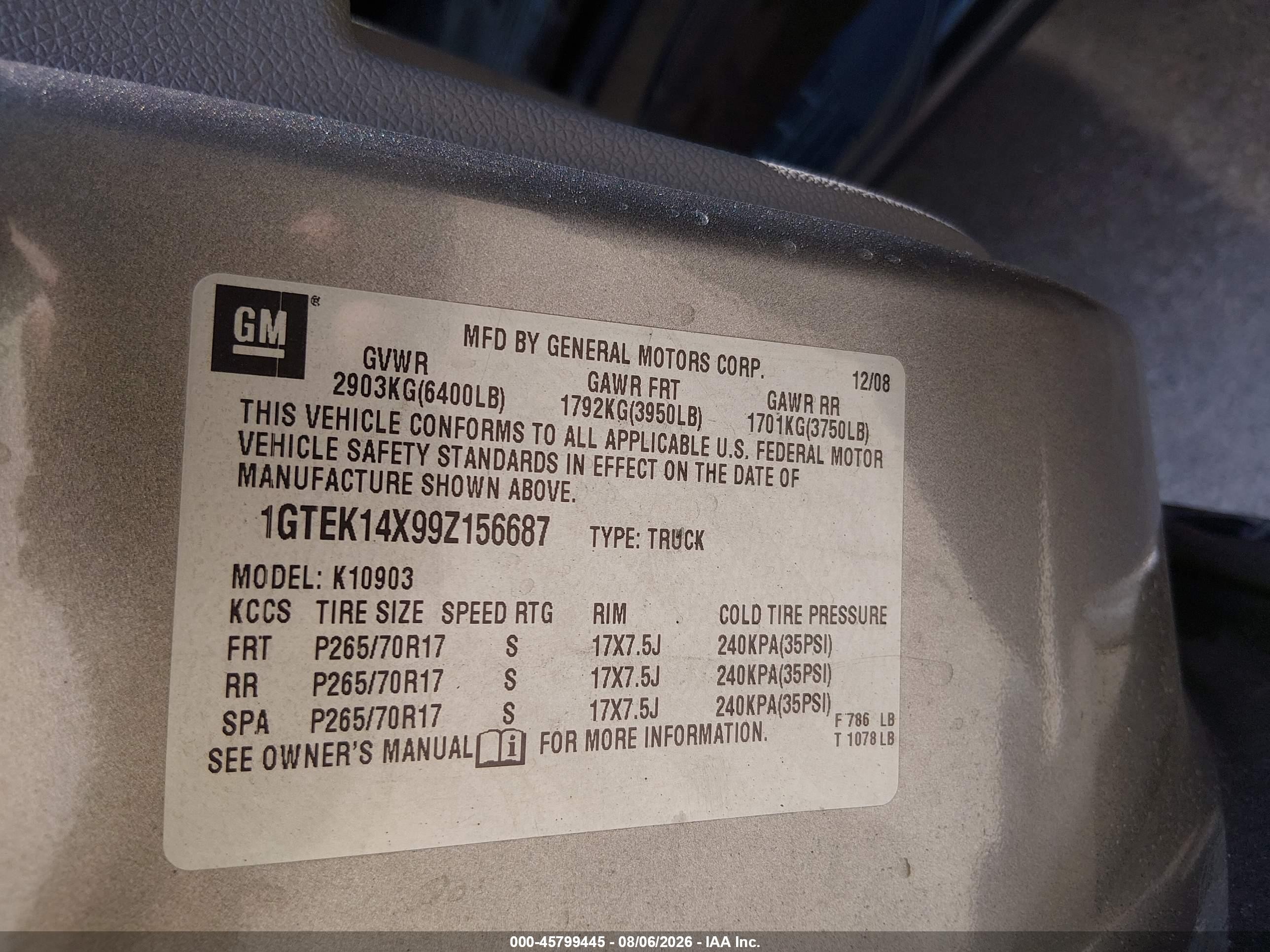 2009 Gmc Sierra 1500 Work Truck Gray vin: 1GTEK14X99Z156687