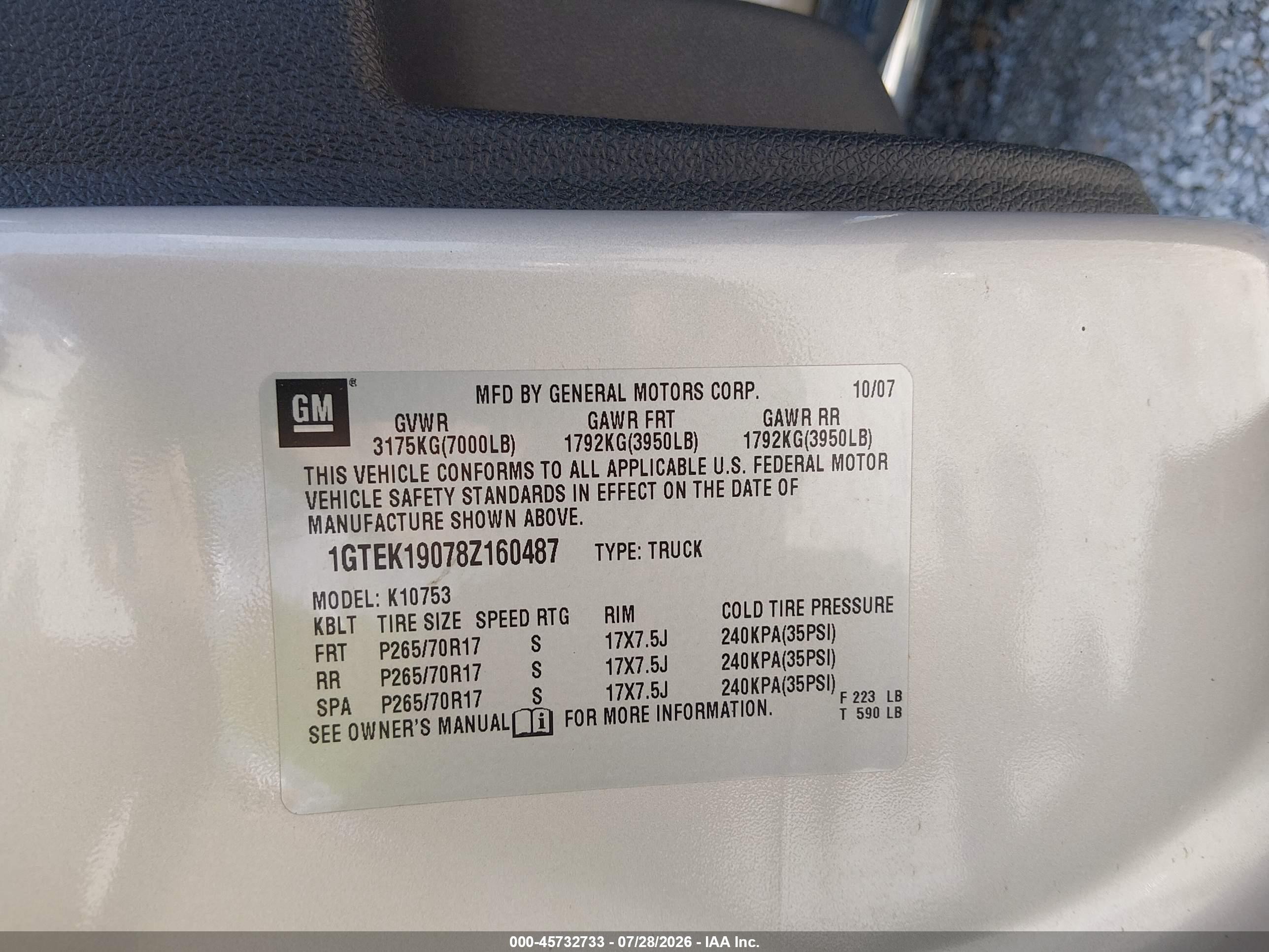 2008 Gmc Sierra 1500 Sle1 Tan vin: 1GTEK19078Z160487