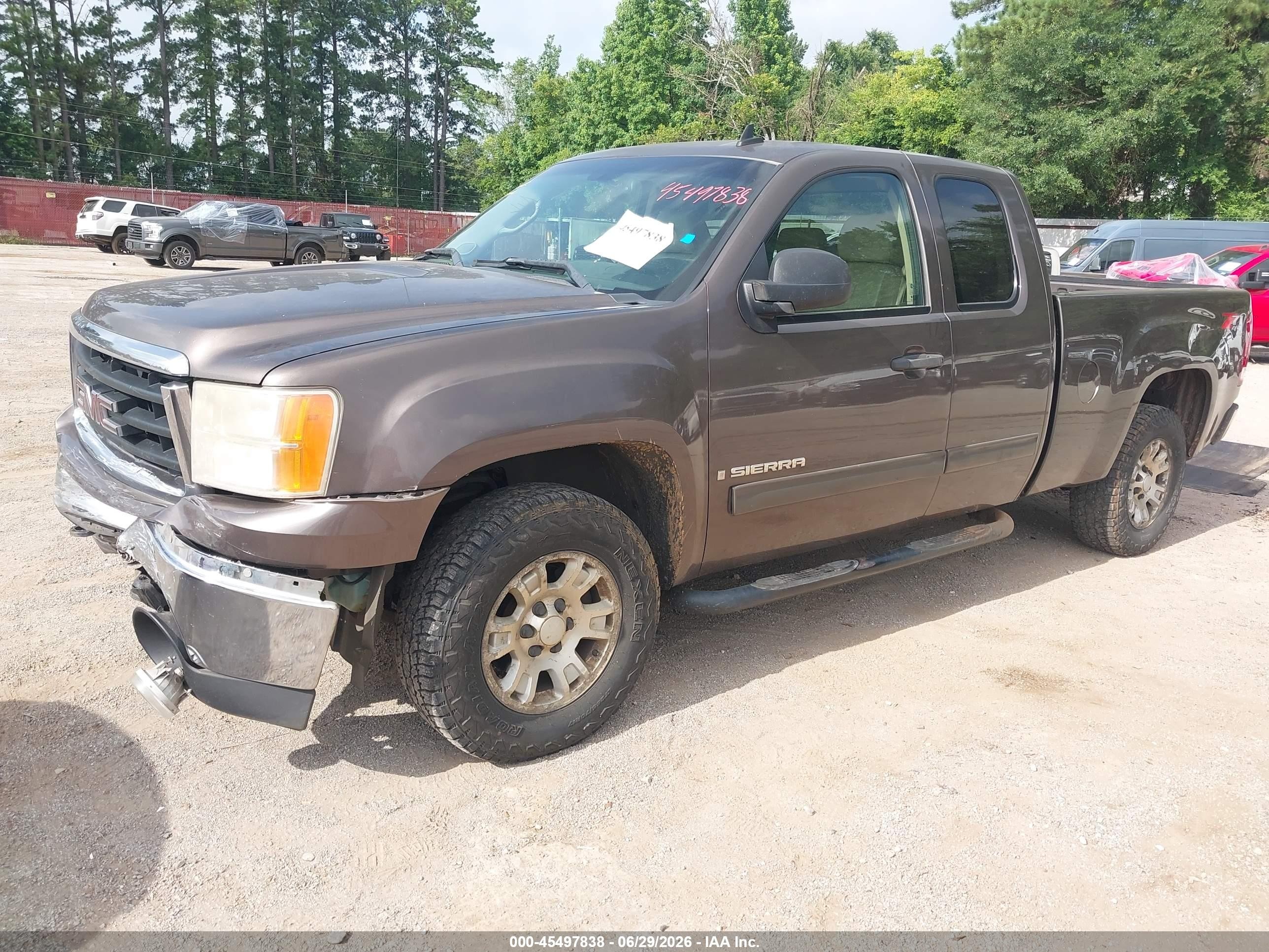2008 Gmc Sierra 1500 Sle1 Серый vin: 1GTEK19088Z112075