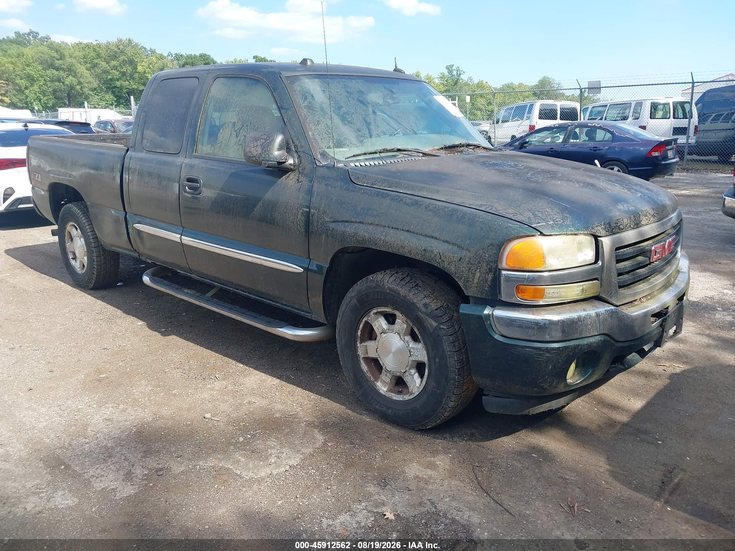 2005 Gmc Sierra 1500 Slt Green vin: 1GTEK19BX5E341832