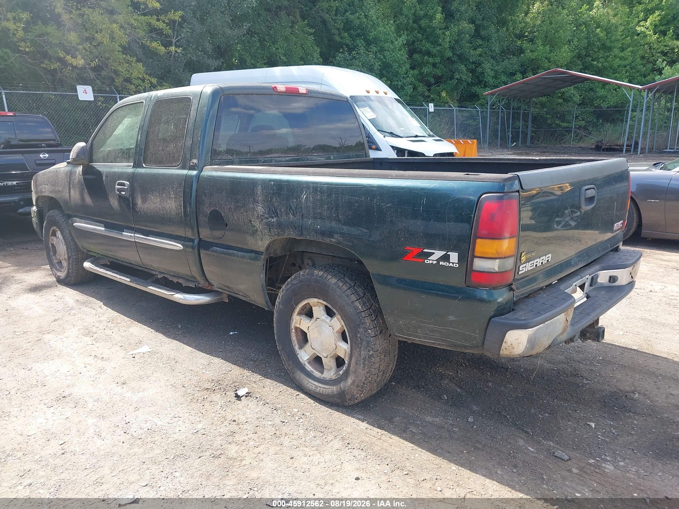 2005 Gmc Sierra 1500 Slt Green vin: 1GTEK19BX5E341832