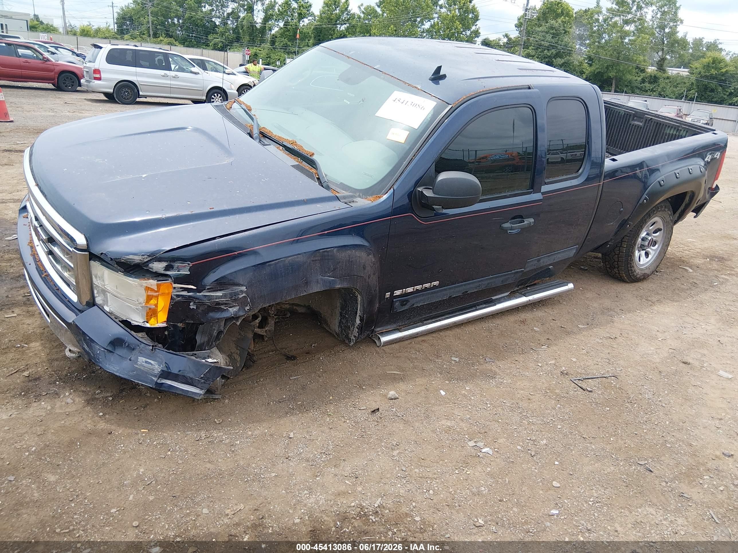 2009 Gmc Sierra 1500 Sl/work Truck Dark Blue vin: 1GTEK19C39Z107779