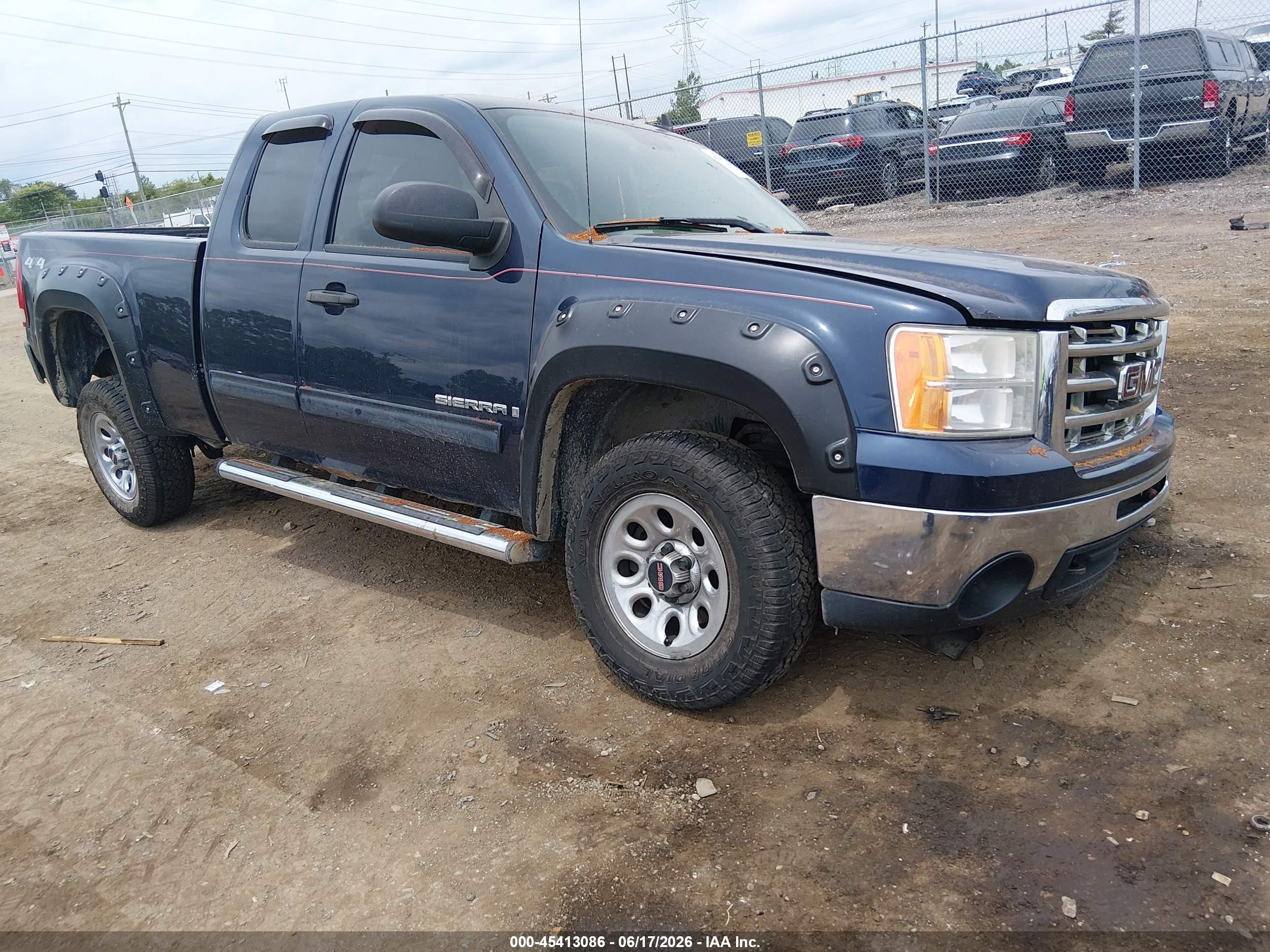 2009 Gmc Sierra 1500 Sl/work Truck Dark Blue vin: 1GTEK19C39Z107779