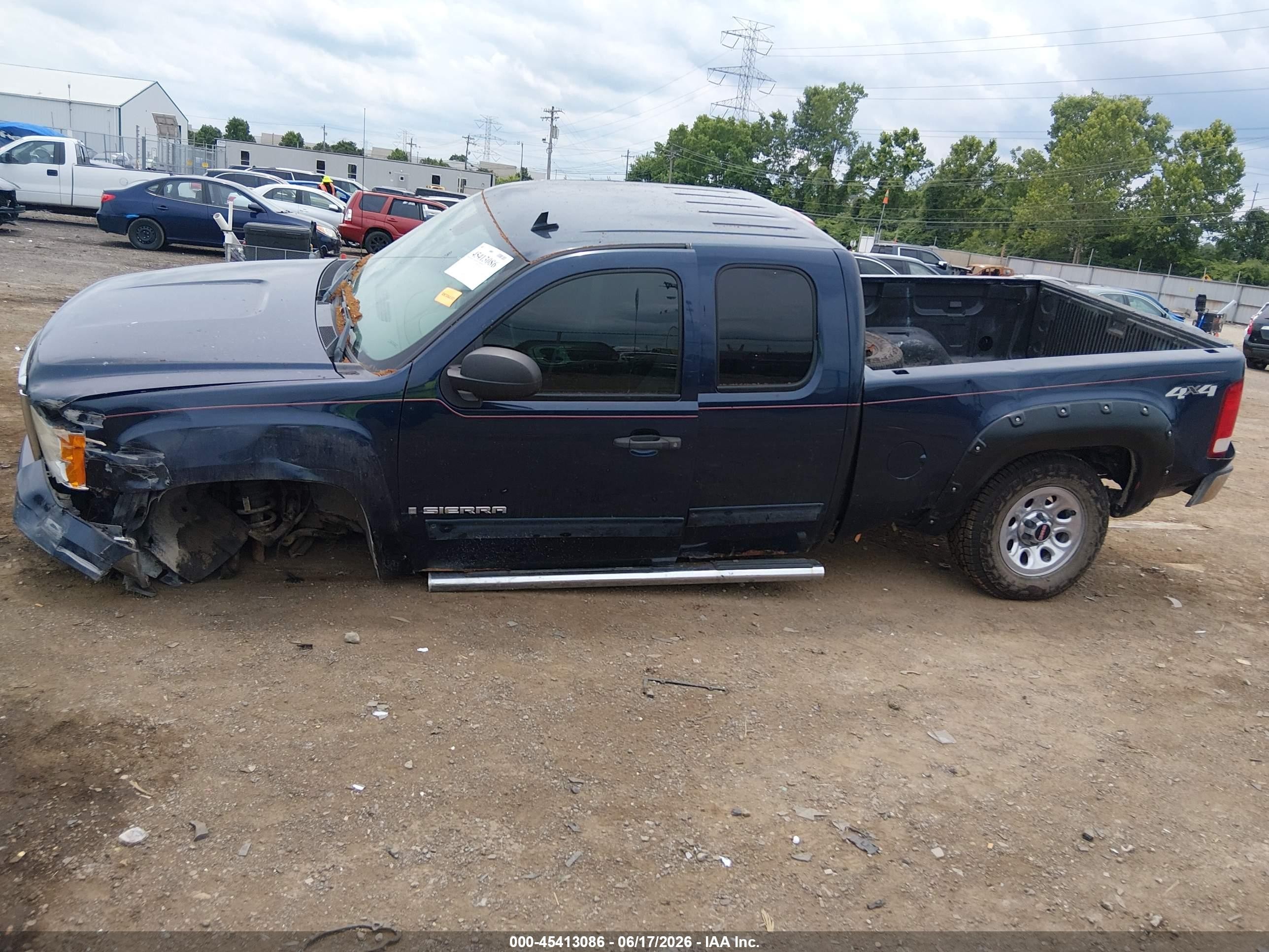 2009 Gmc Sierra 1500 Sl/work Truck Dark Blue vin: 1GTEK19C39Z107779