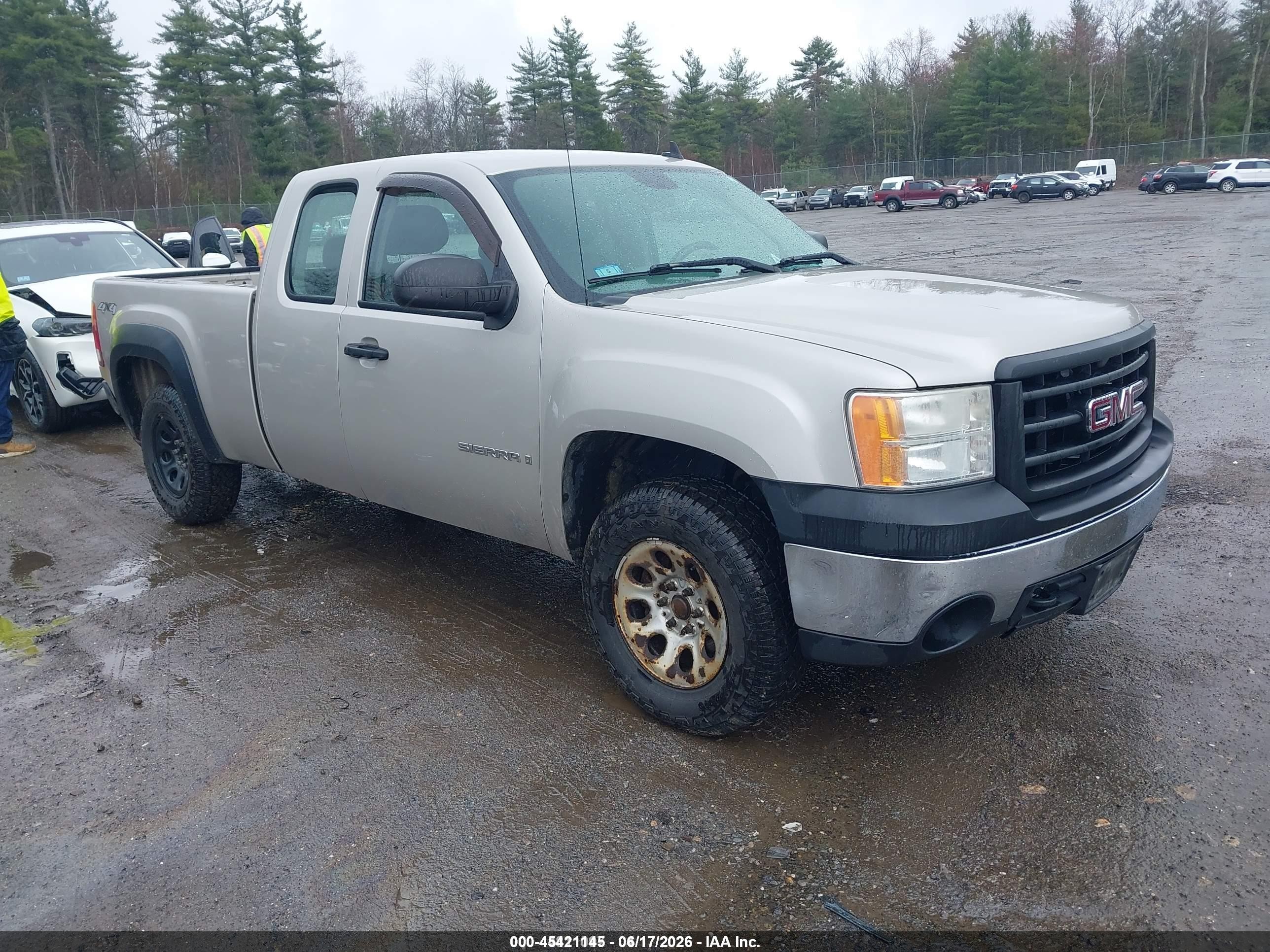 2008 Gmc Sierra 1500 Work Truck Gray vin: 1GTEK19C98E173274