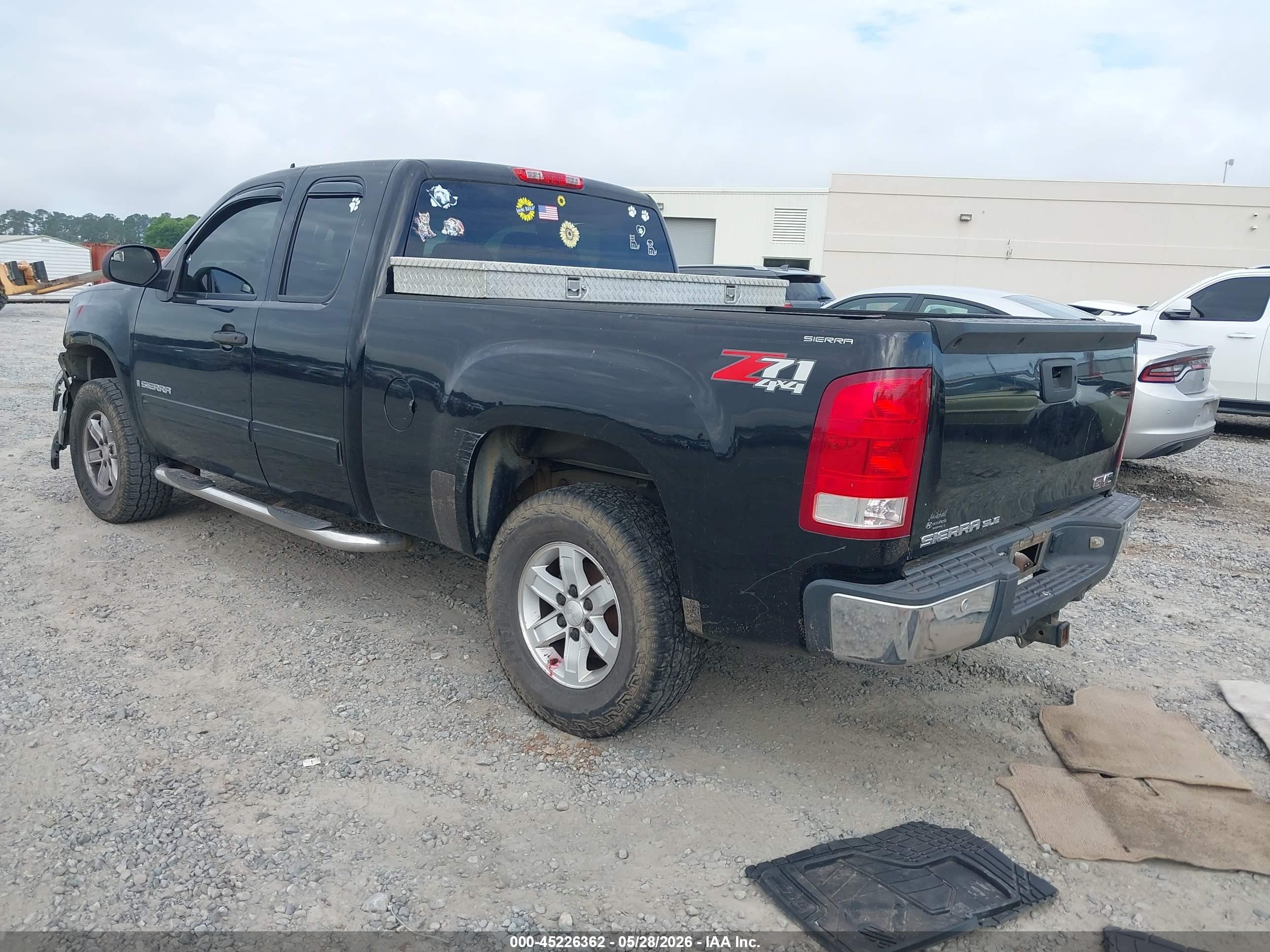 2007 Gmc Sierra 1500 Sle1 Black vin: 1GTEK19J37Z588046