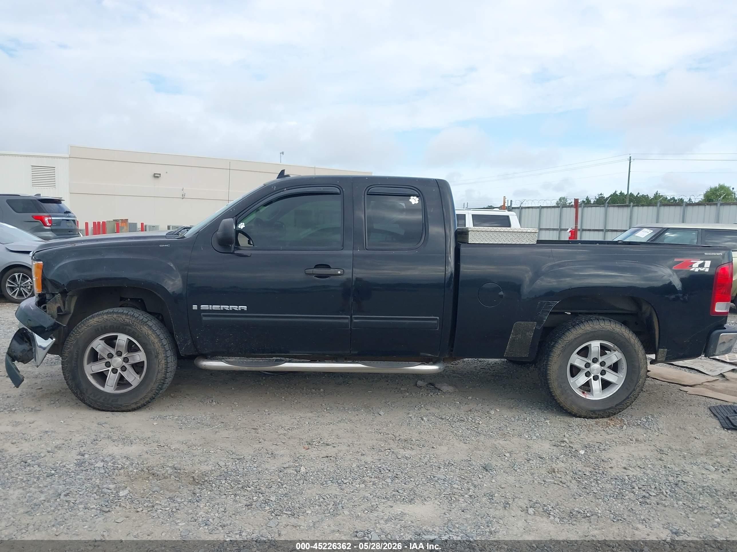 2007 Gmc Sierra 1500 Sle1 Black vin: 1GTEK19J37Z588046