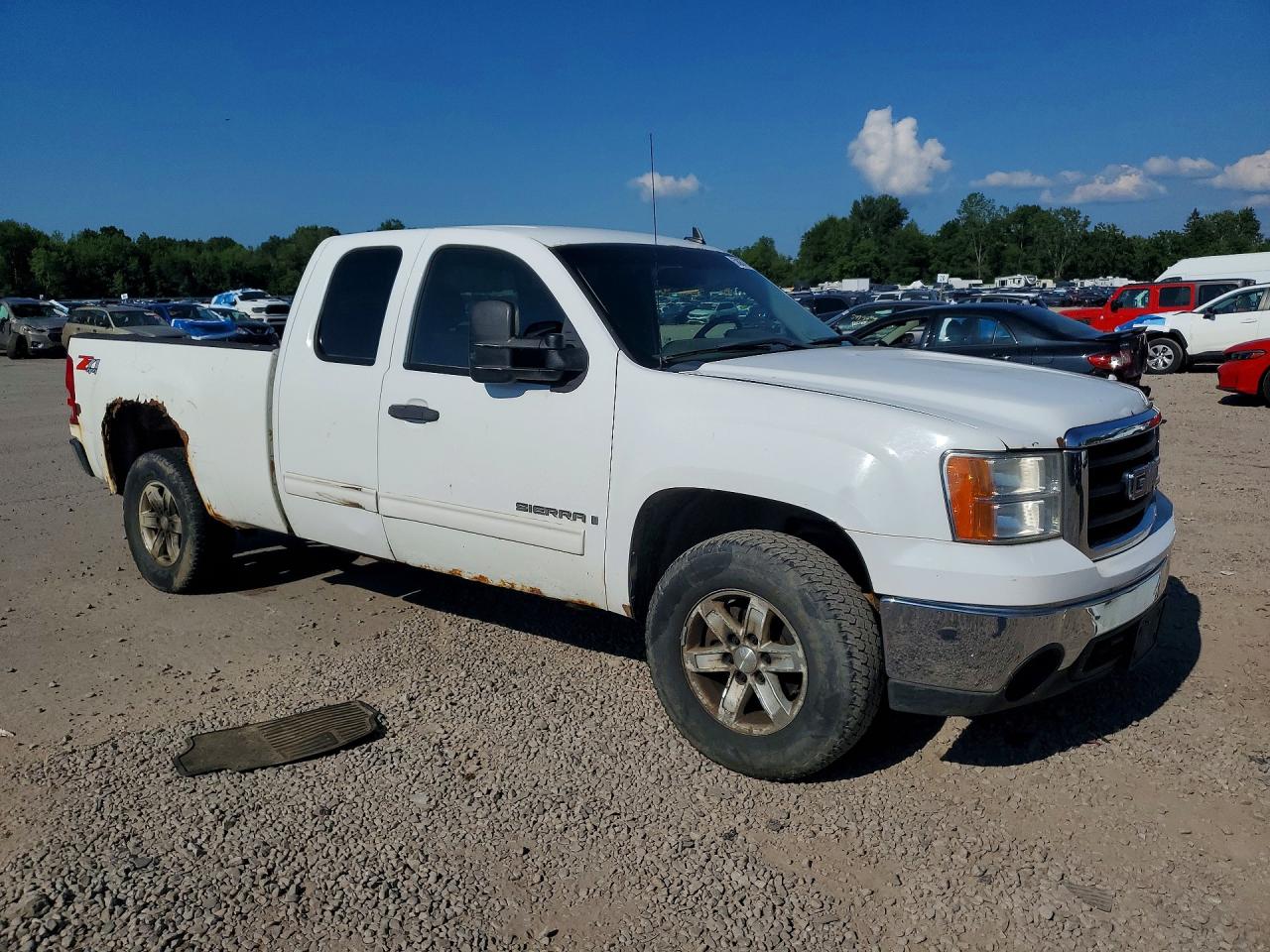 2008 Gmc Sierra K1500 White vin: 1GTEK19J38Z165095