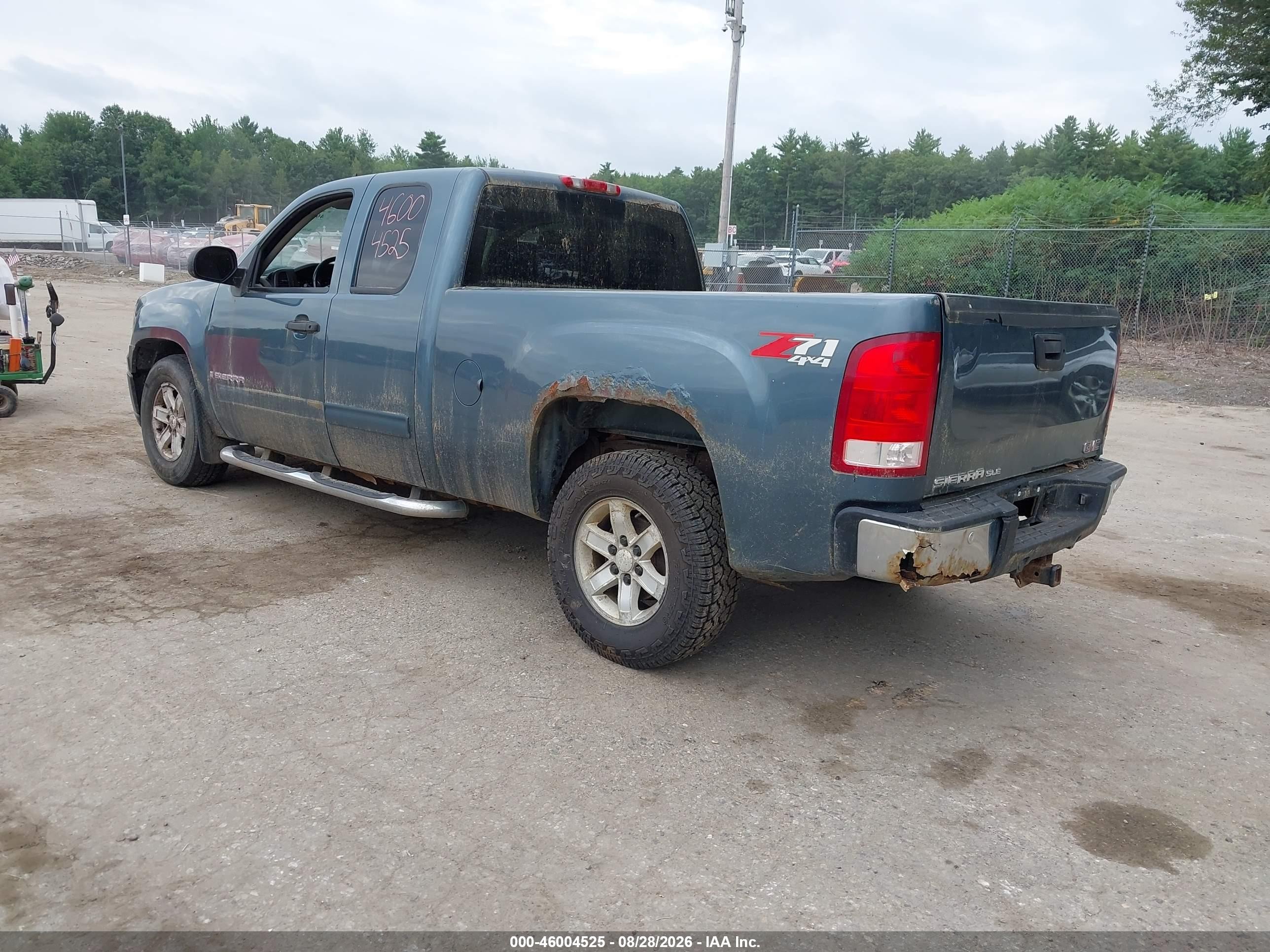 2007 Gmc Sierra 1500 Sle1 Blue vin: 1GTEK19J47Z504672