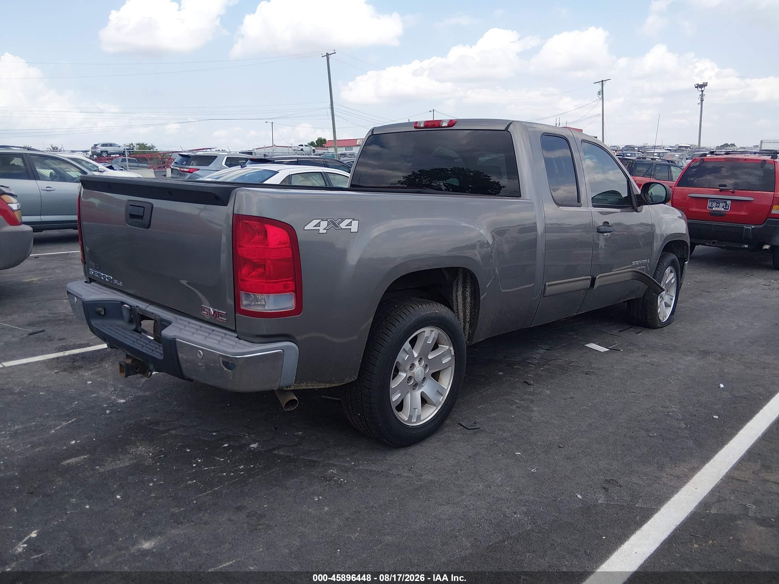 2008 Gmc Sierra 1500 Sle2 Серый vin: 1GTEK19J78Z174754