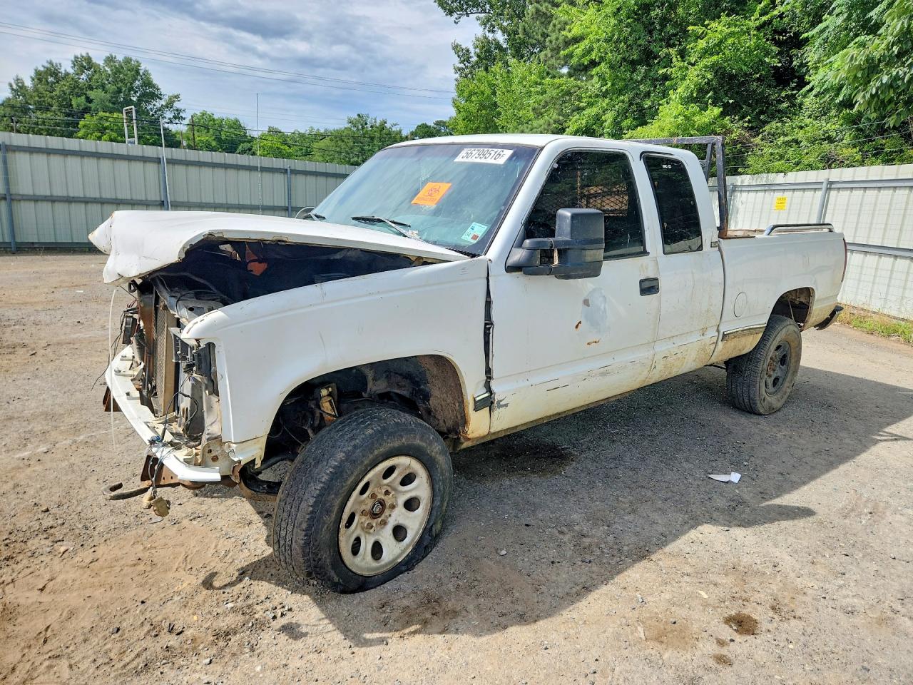 1995 Gmc Sierra K1500 White vin: 1GTEK19K2SE549649