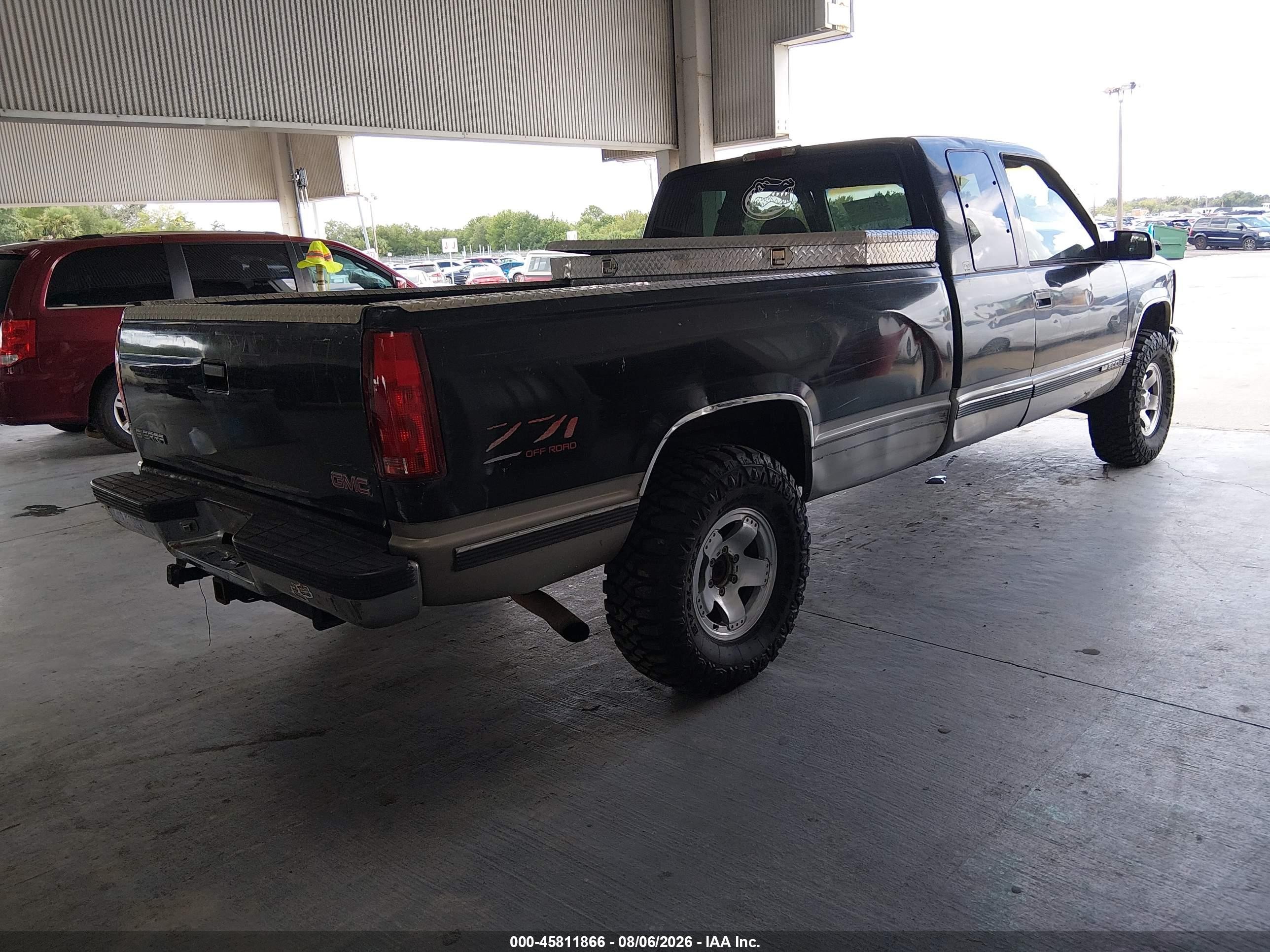 1998 Gmc Sierra 1500 Sl Wideside Черный vin: 1GTEK19R8WE557337