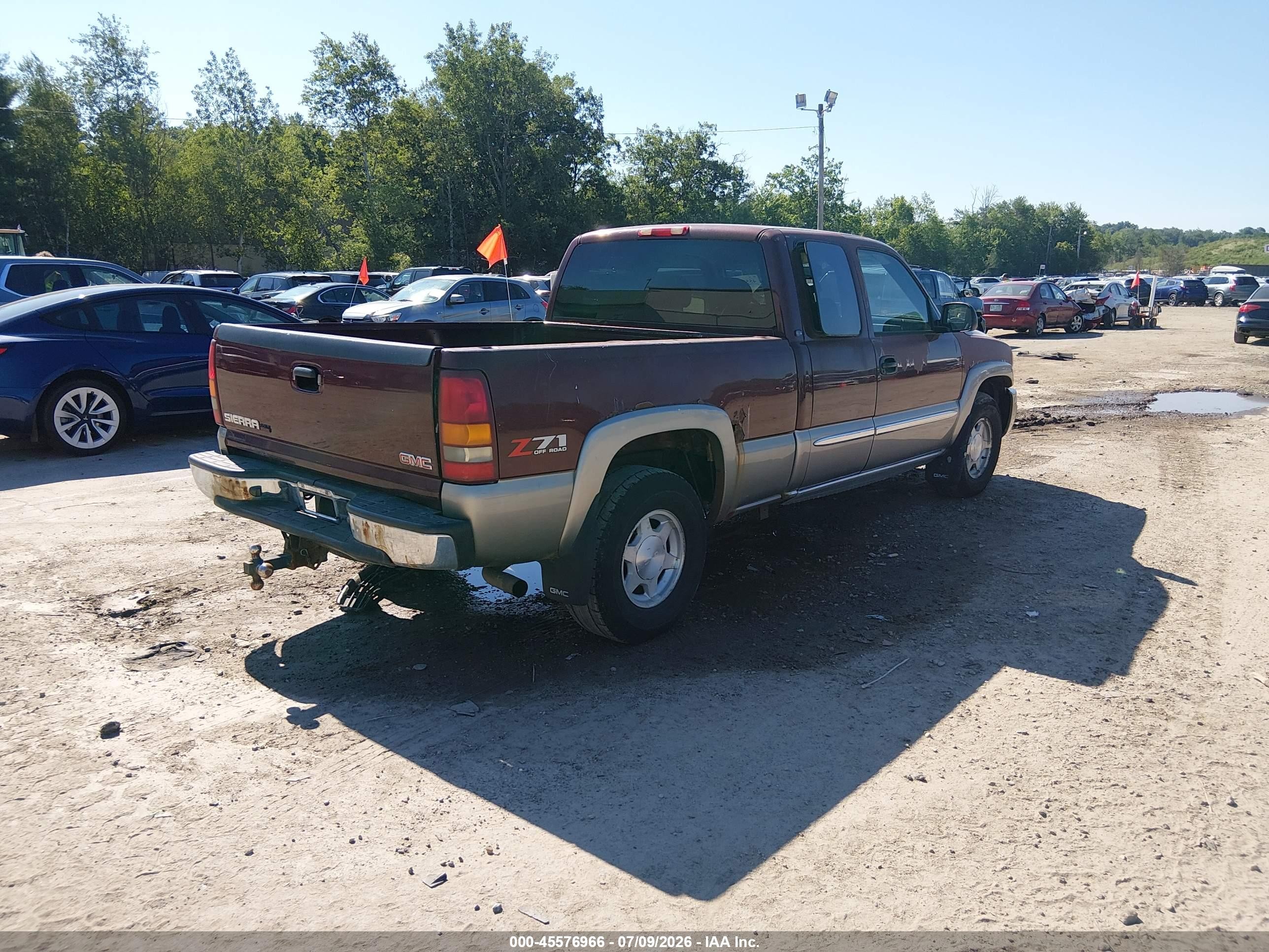 2003 Gmc Sierra 1500 Sle Red vin: 1GTEK19T03Z335679