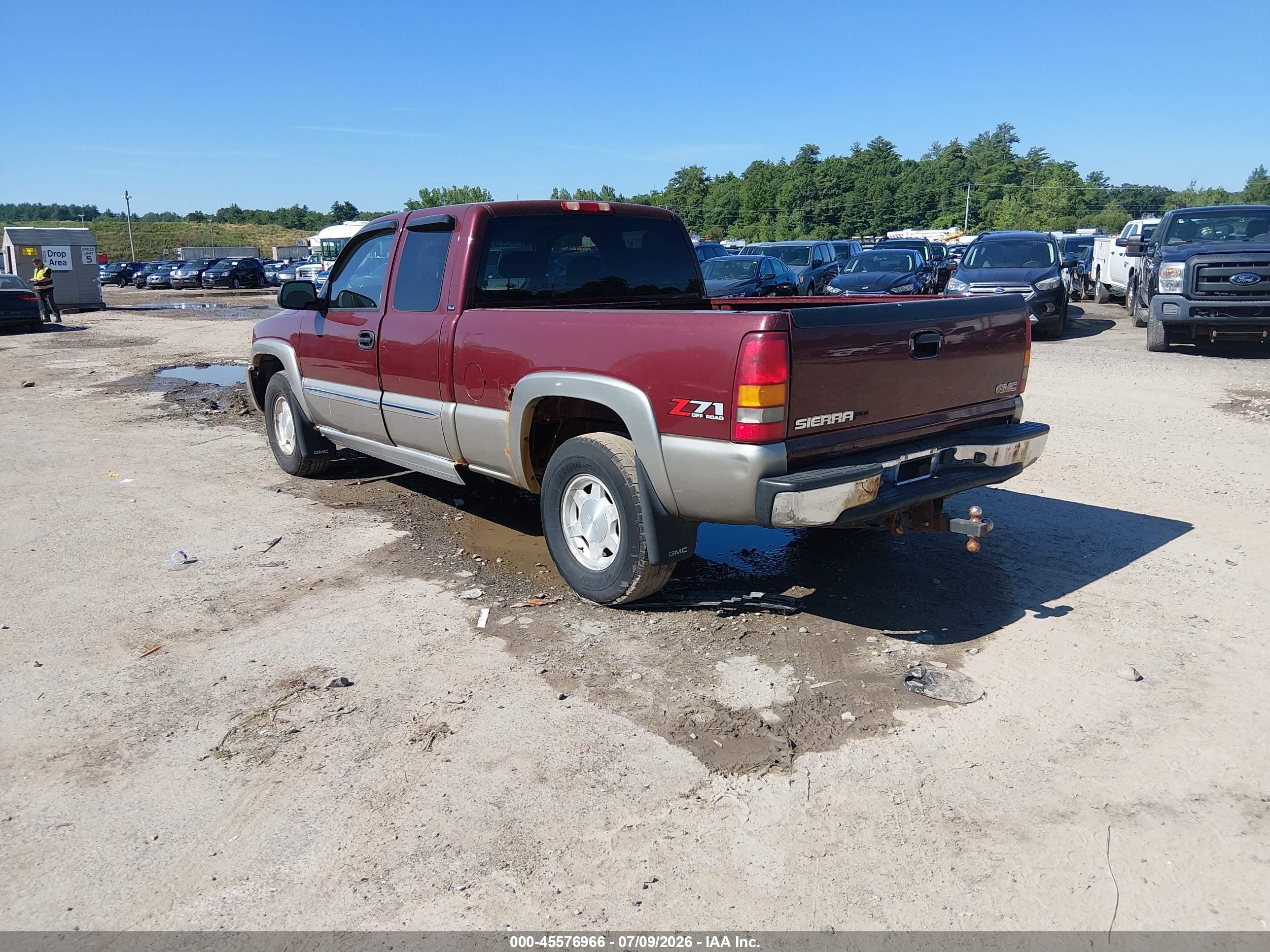 2003 Gmc Sierra 1500 Sle Red vin: 1GTEK19T03Z335679
