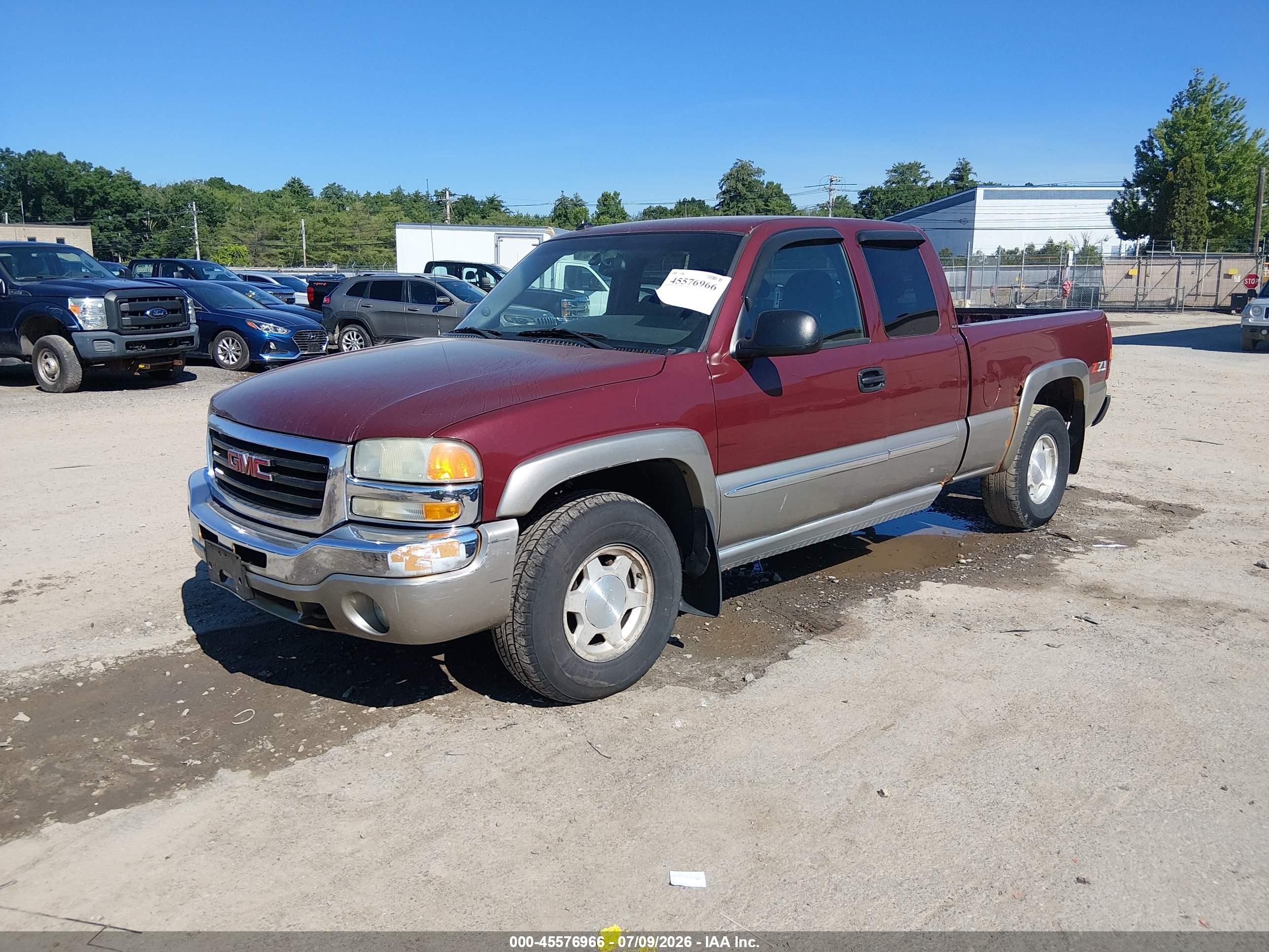 2003 Gmc Sierra 1500 Sle Red vin: 1GTEK19T03Z335679