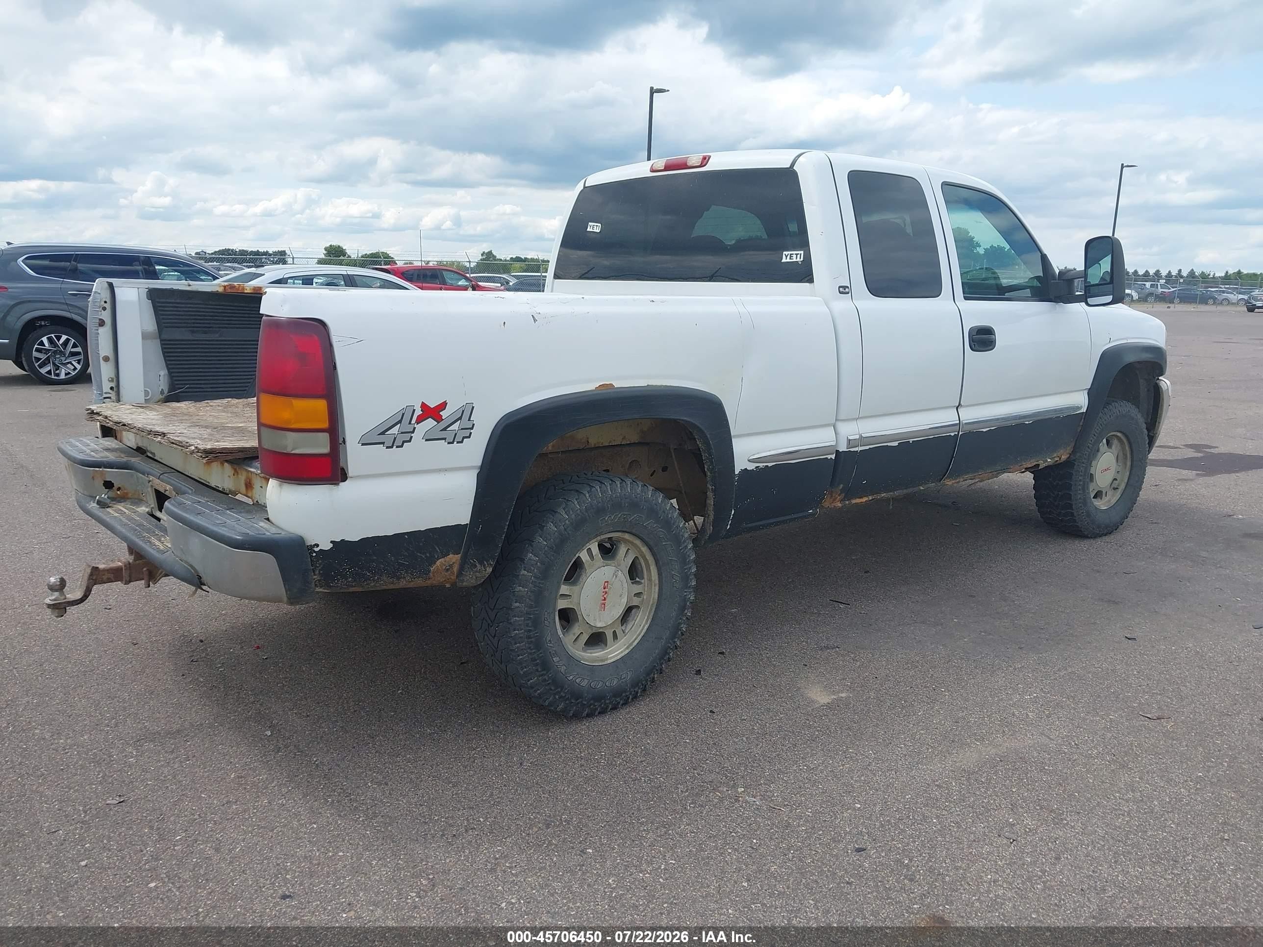 2001 Gmc Sierra 1500 Sle White vin: 1GTEK19T21E201860