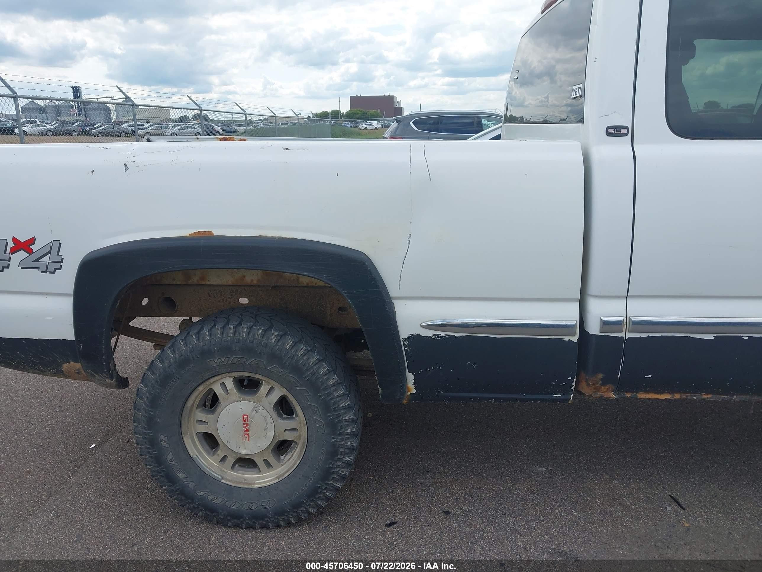 2001 Gmc Sierra 1500 Sle White vin: 1GTEK19T21E201860