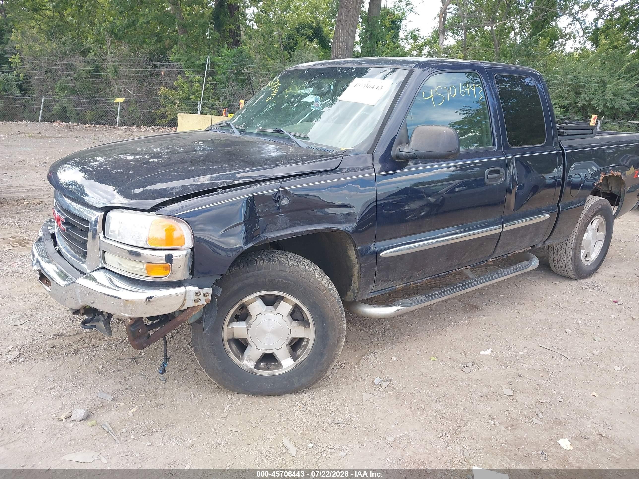 2006 Gmc Sierra 1500 Sle2 Black vin: 1GTEK19T26Z277501