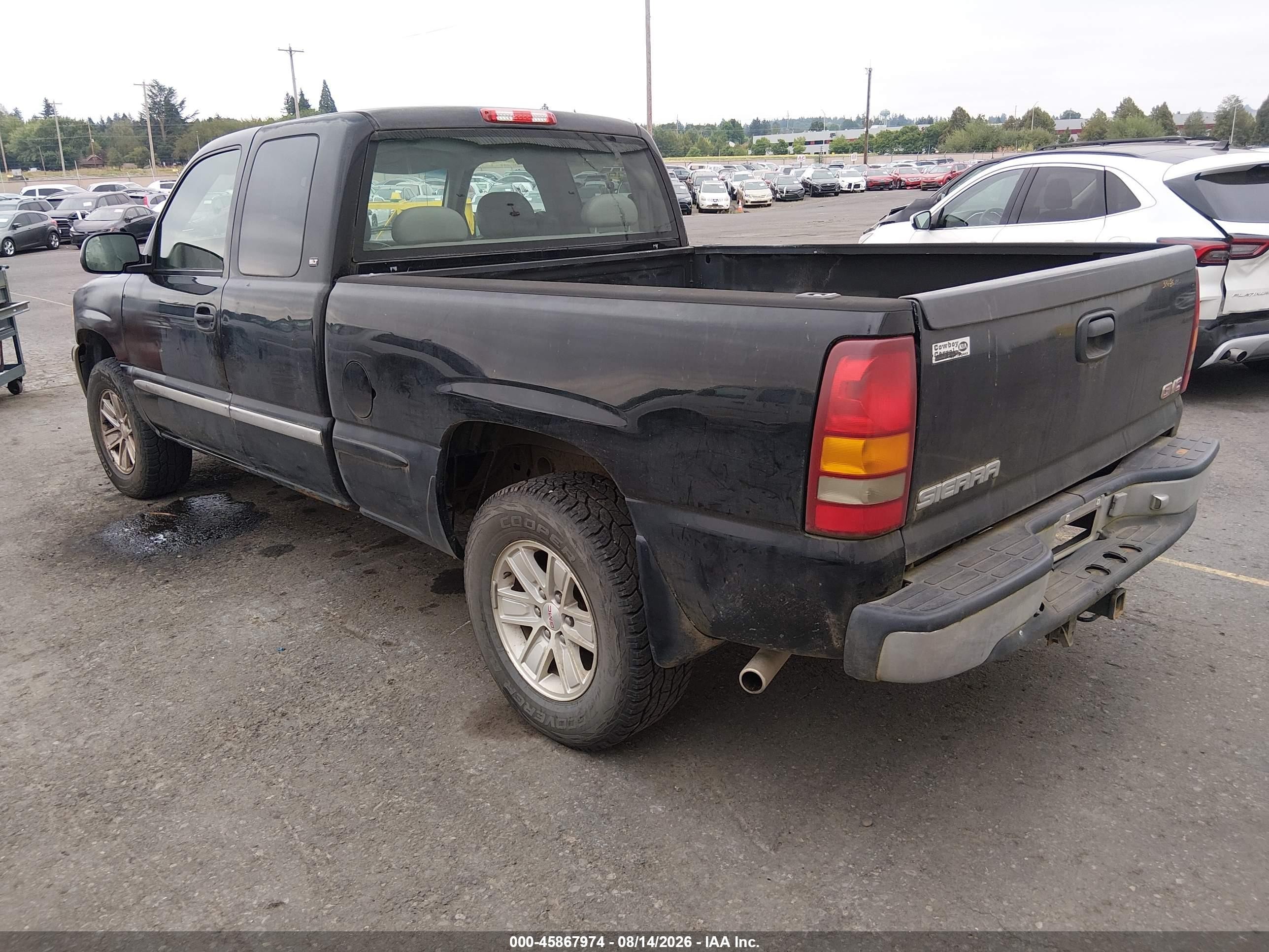 1999 Gmc New Sierra 1500 Sle Black vin: 1GTEK19T2XZ519382