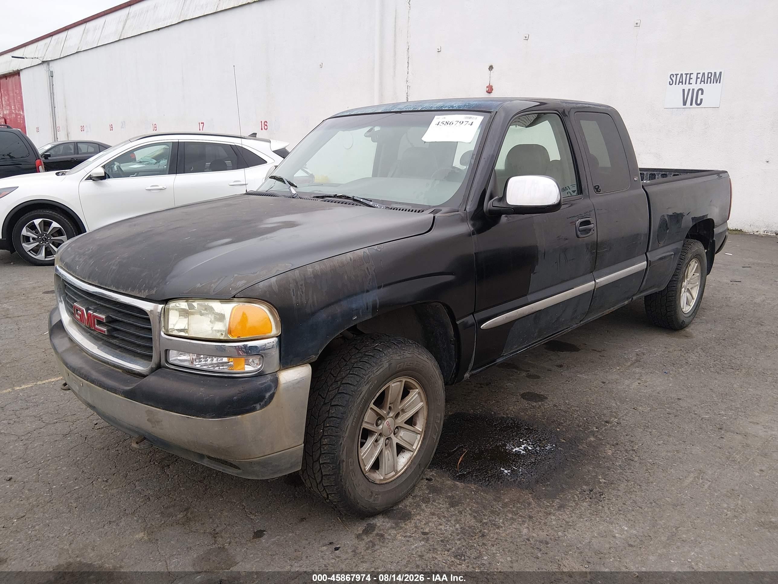 1999 Gmc New Sierra 1500 Sle Black vin: 1GTEK19T2XZ519382