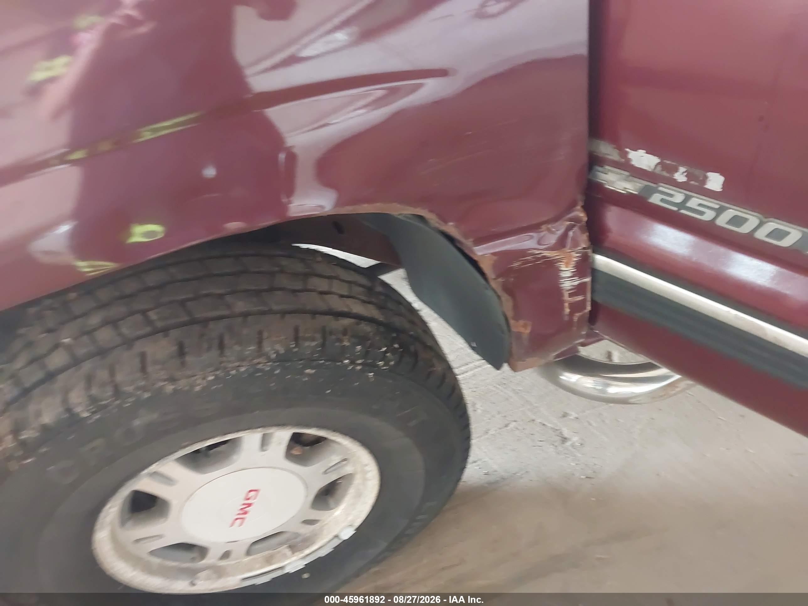 2001 Gmc Sierra 1500 Sle Maroon vin: 1GTEK19T41E233872
