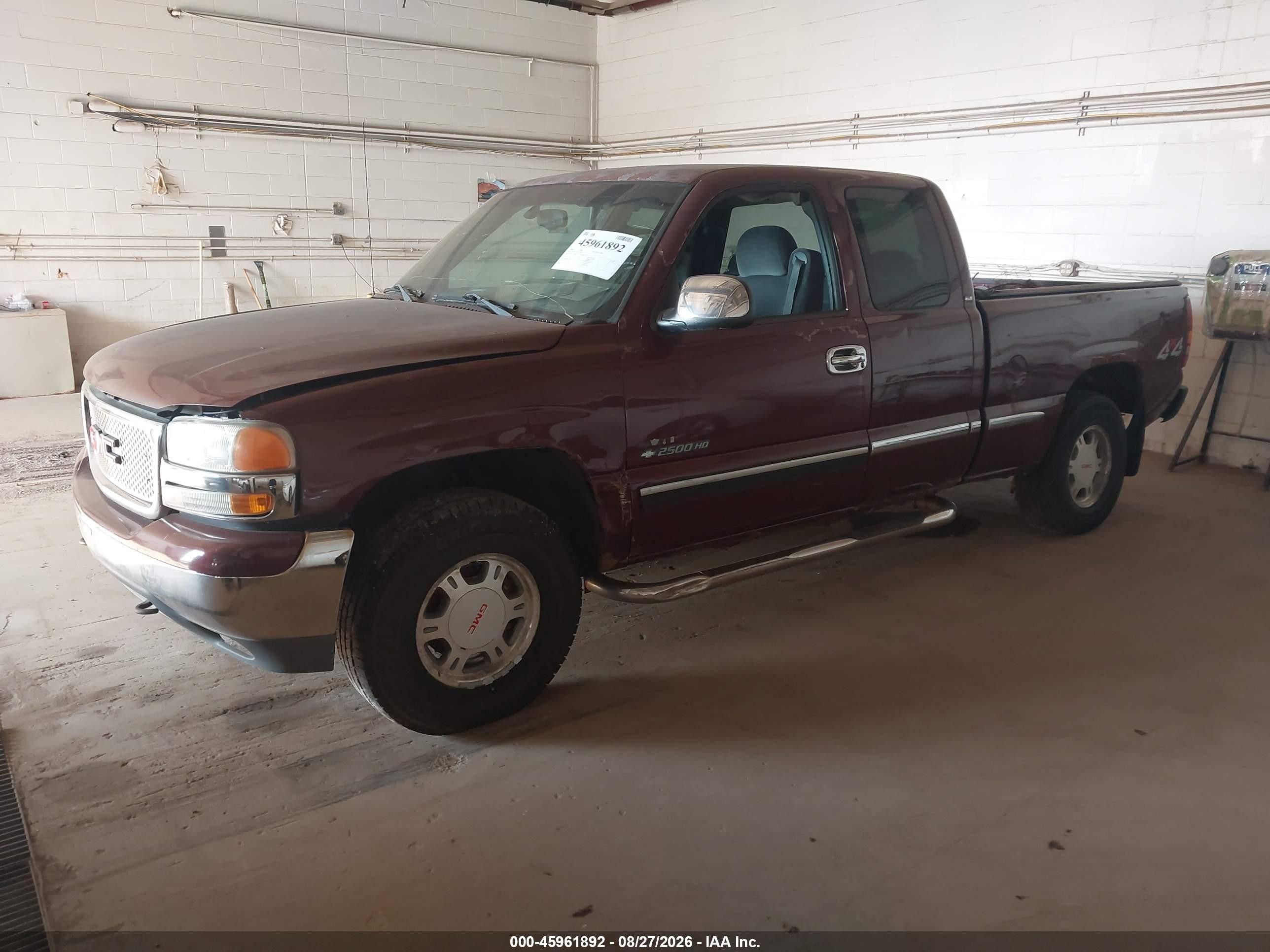 2001 Gmc Sierra 1500 Sle Maroon vin: 1GTEK19T41E233872